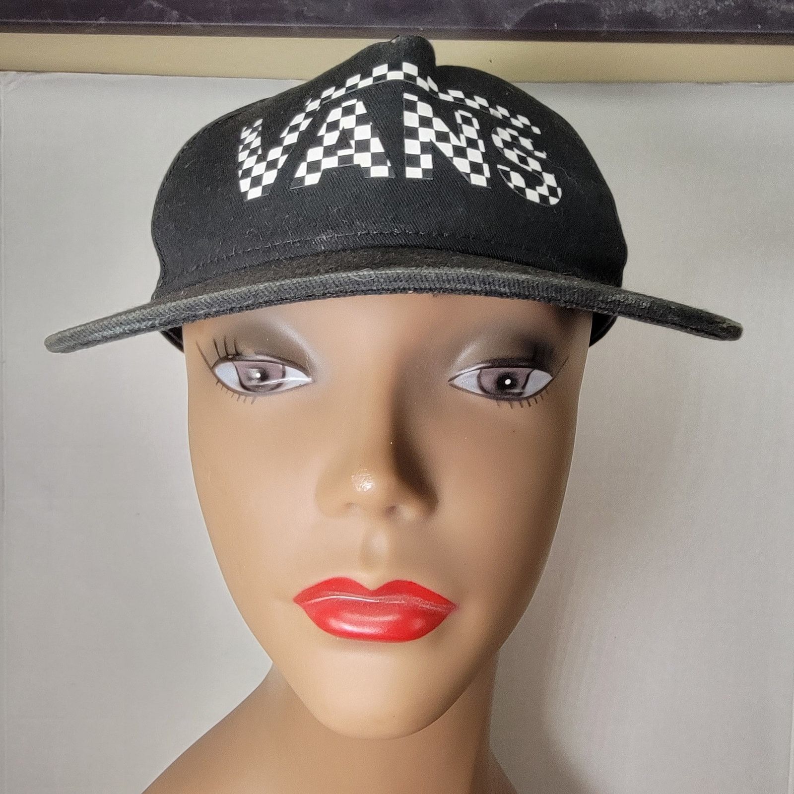Vans VANS Black Snapback Unisex Cap w/ Checkered Logo Size ONE SIZE - 2 Thumbnail