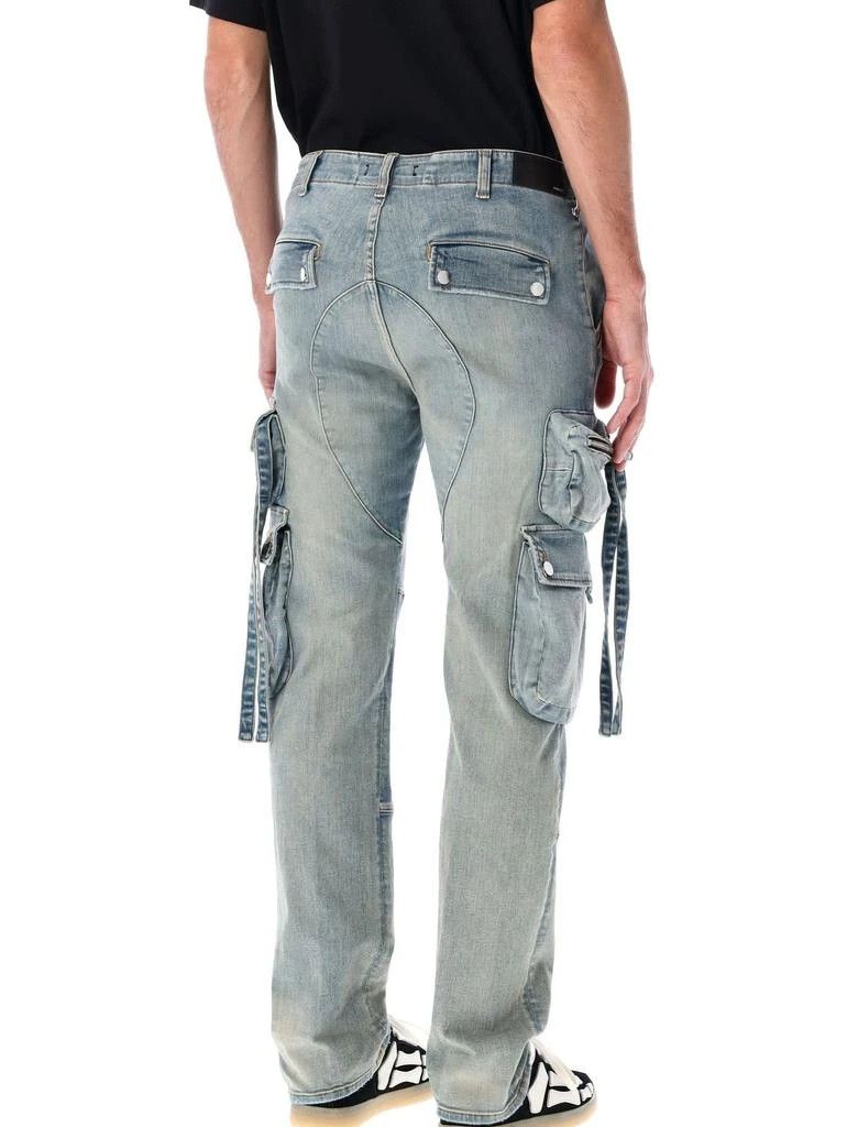 Amiri oc11z1125 Straight Leg Cargo Jeans in Blue Size US 32 / EU 48 - 3 Thumbnail