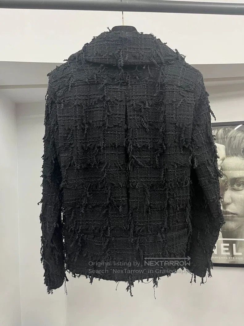 Chanel Chanel 22P Black Lapel Fringe Jacket. Size US M / EU 48-50 / 2 - 3 Thumbnail