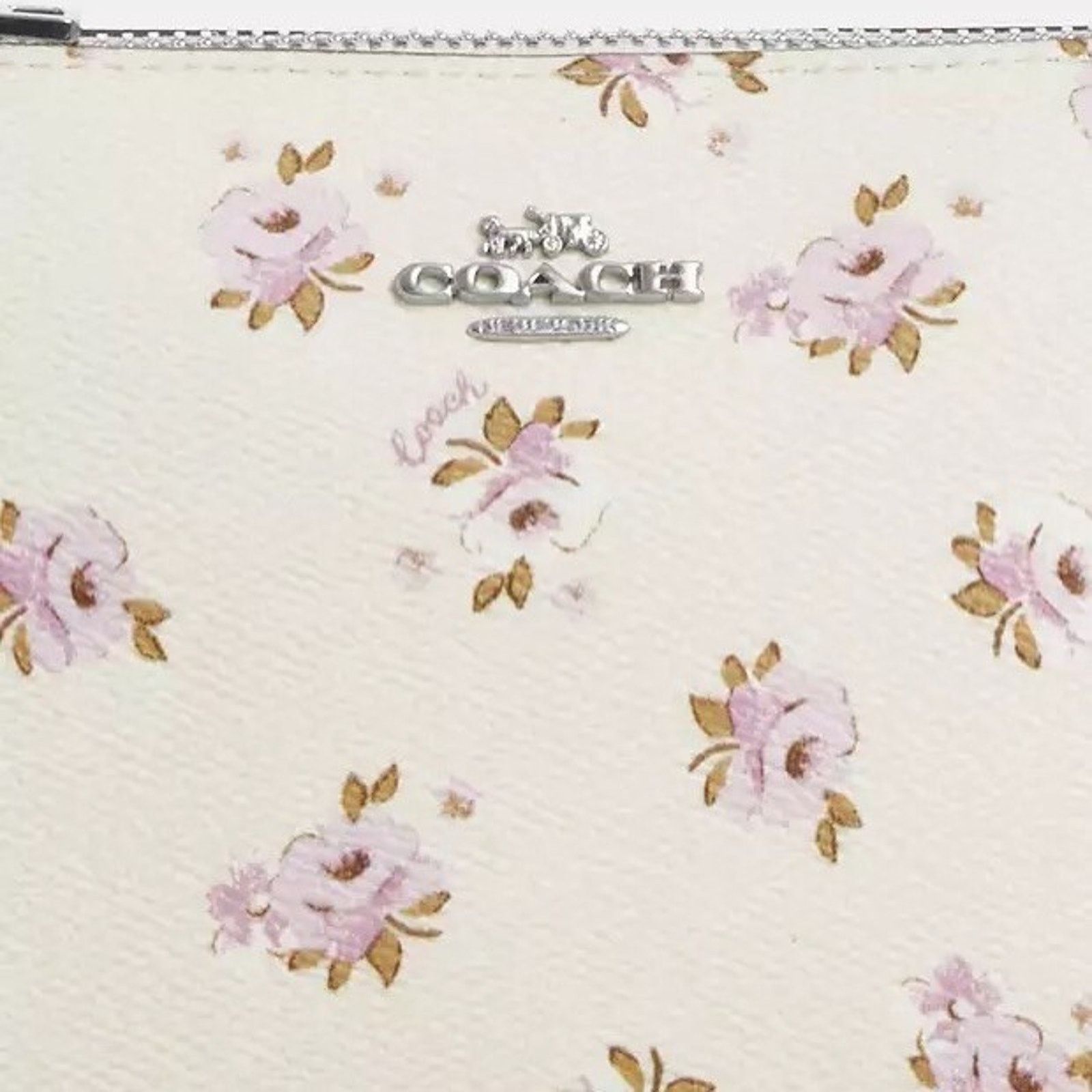 Coach NWT COACH Nolita 19 Floral Wristlet CAL24 Silver/Chalk Size ONE SIZE - 11 Thumbnail