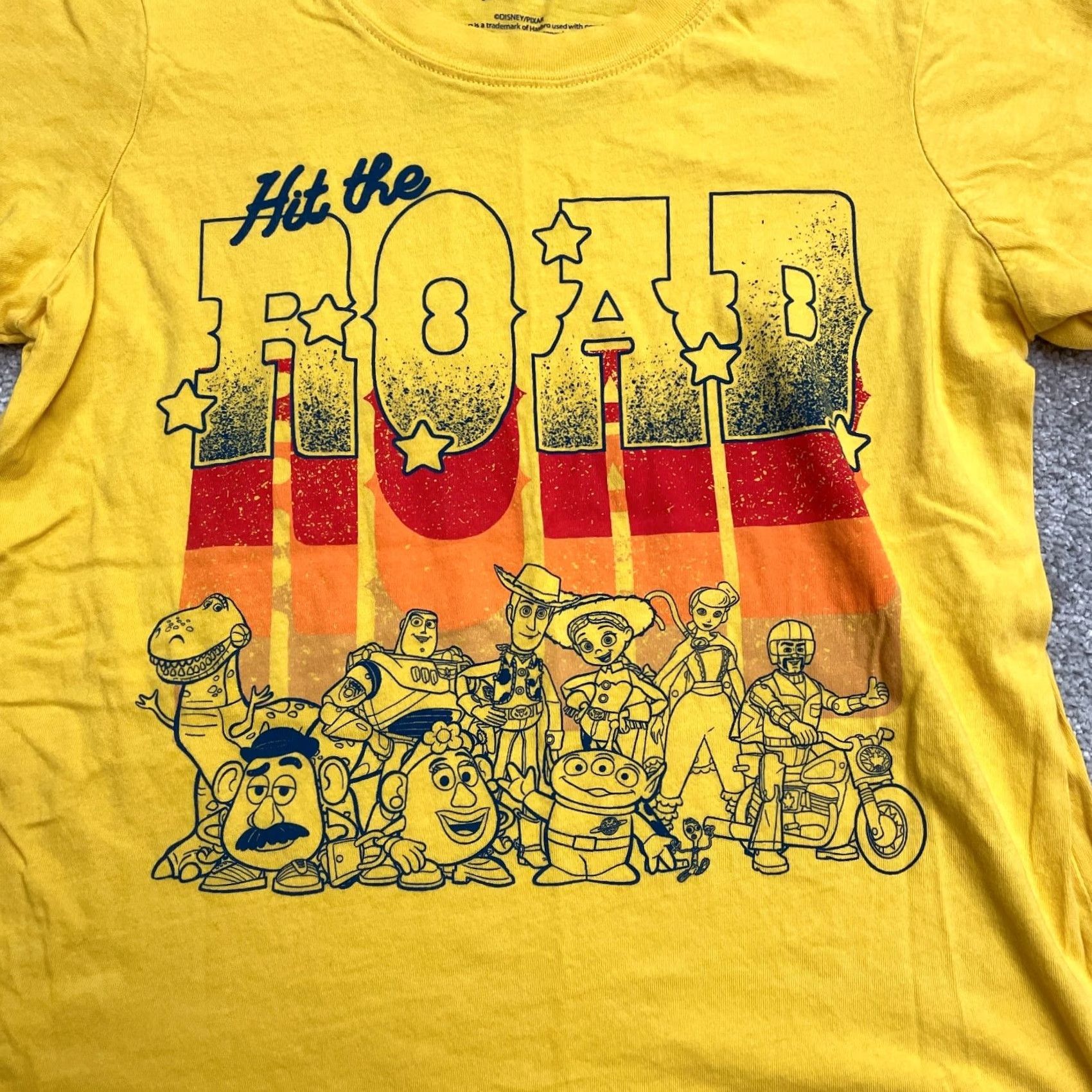 Disney Disney Pixar Toy Story Graphic T-Shirt Womens XS Yellow Crew Neck Cotton Tee Size XS / US 0-2 / IT 36-38 - 3 Thumbnail