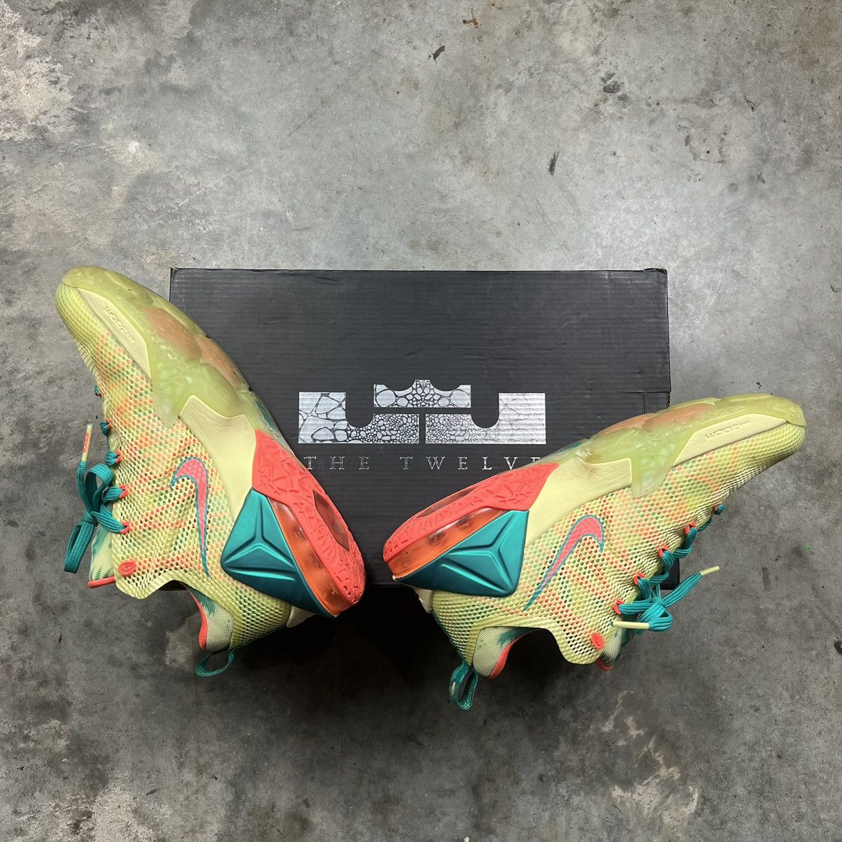 image of Nike Lebron 12 Low 'lebronold Palmer' Shoes in Wild Mango, Men's (Size 8.5)