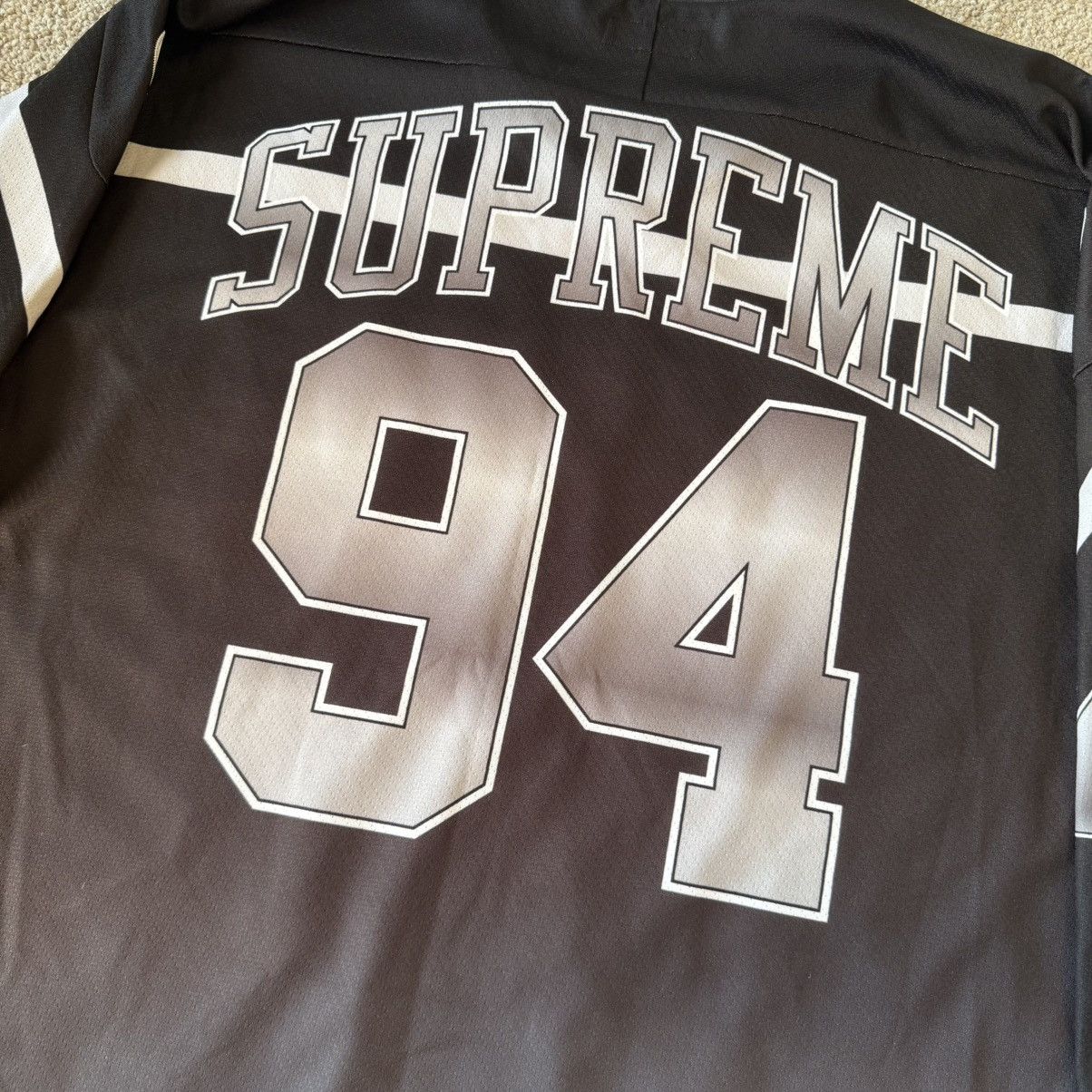 Supreme Supreme Bones Hockey Jersey Black FW23 Size US XL / EU 56 / 4 - 7 Thumbnail