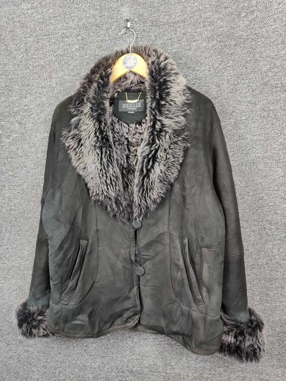 Japanese Brand Rare 🔥 Renoir Donna Faux Fur Suede Leather Jacket Size US L / EU 52-54 / 3 - 2 Thumbnail
