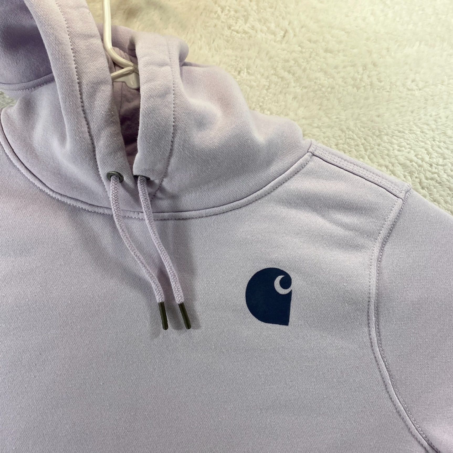 Carhartt VINTAGE Carhartt Lilac Purple Womens XL Hoodie Sweatshirt Relaxed Fit Hoody Pullover Pockets Size XL / US 12-14 / IT 48-50 - 4 Thumbnail