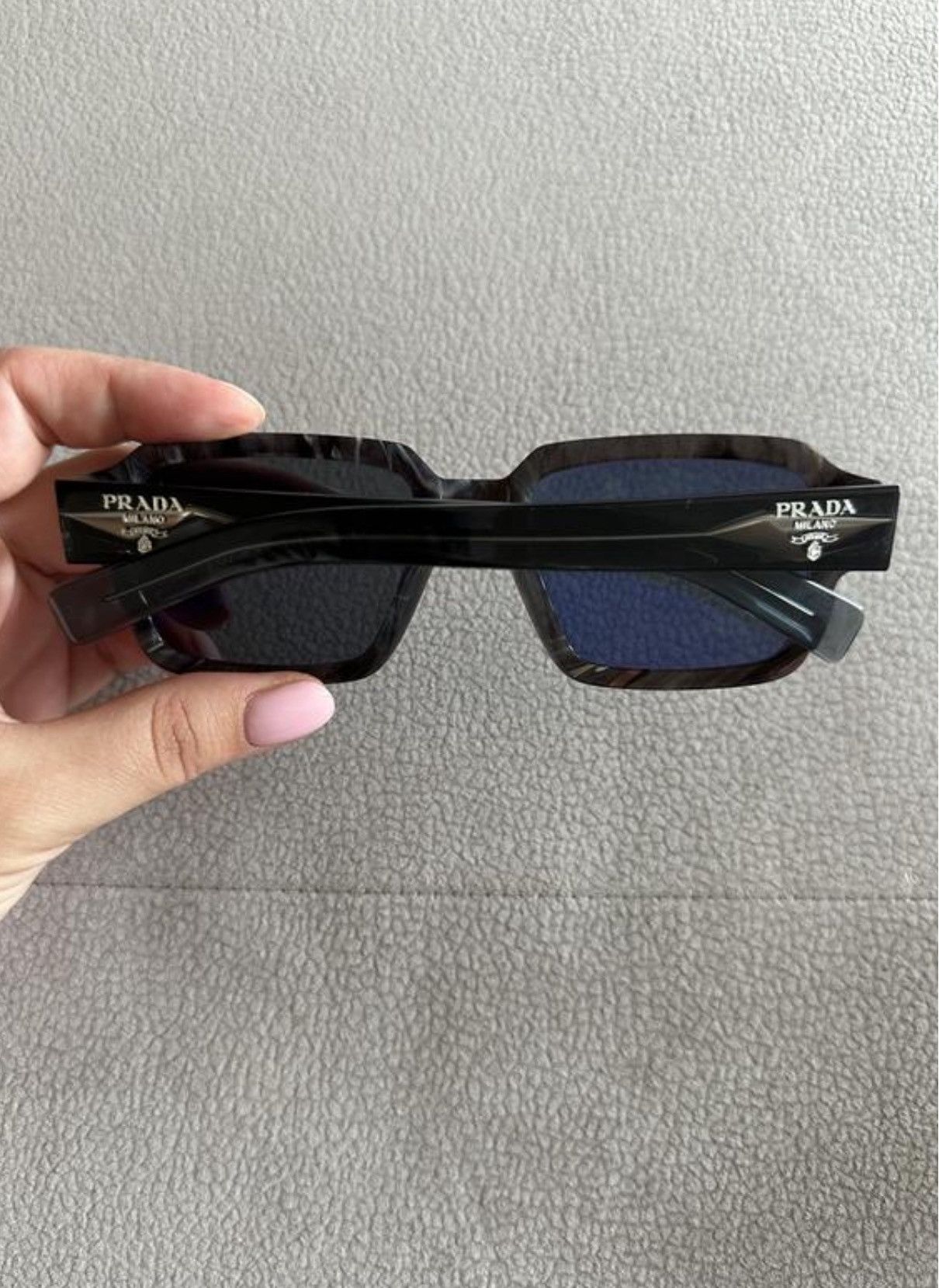 Prada PRADA 2024 Square Logo Graphite Sunglasses SPR02Z rapper rap ...