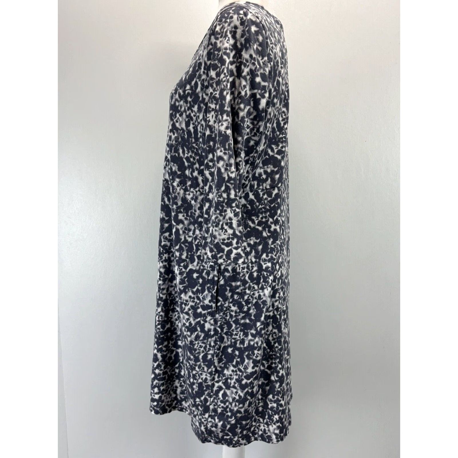 J. Jill J. Jill Shift Dress Women's Medium Multicolor 3/4 Sleeves Pockets Cotton Blend Casual Size M / US 6-8 / IT 42-44 - 2 Thumbnail