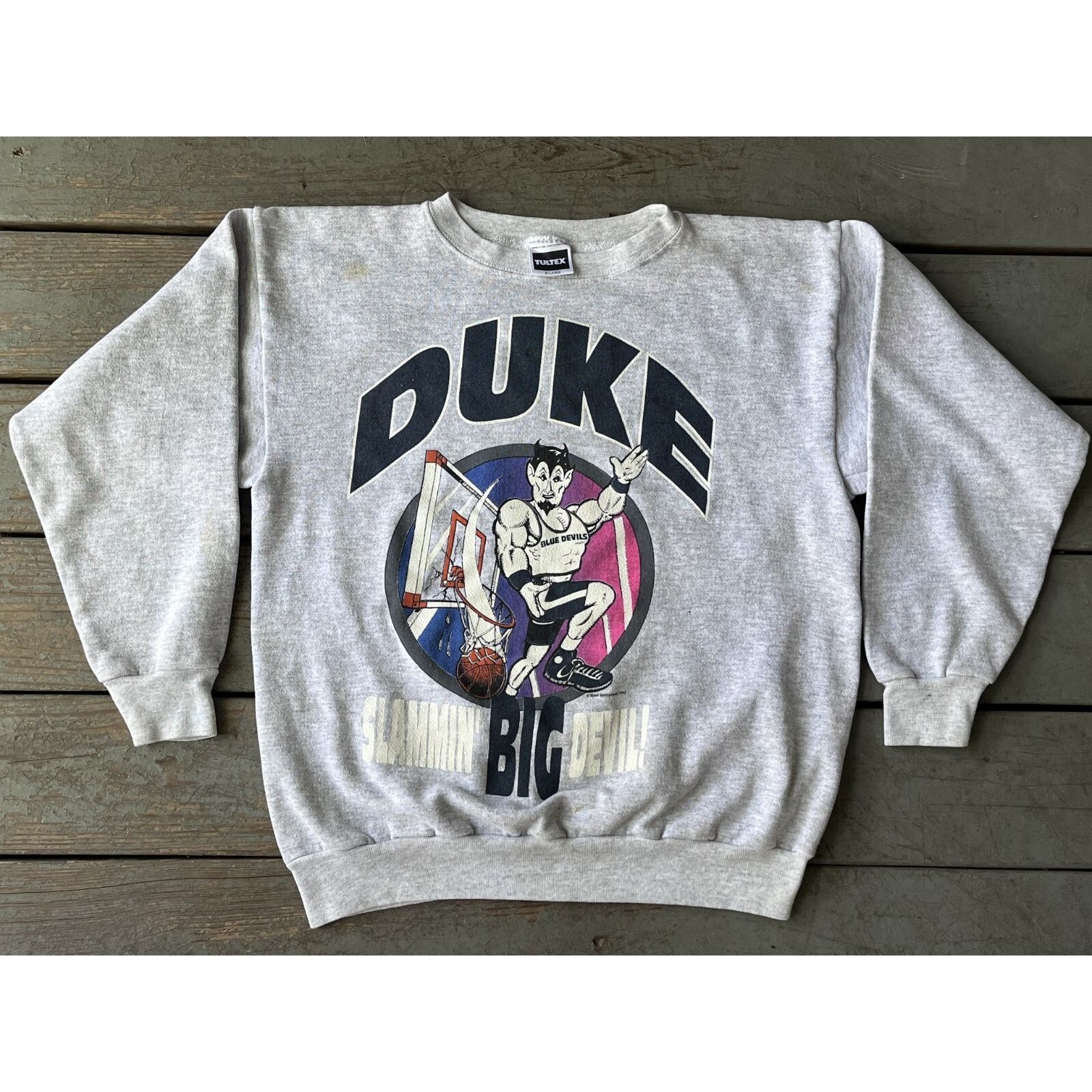Tultex Vtg 92 RARe Duke Blue Devils Bball Sweatshirt Crewneck XL Size US XL / EU 56 / 4 - 1 Thumbnail