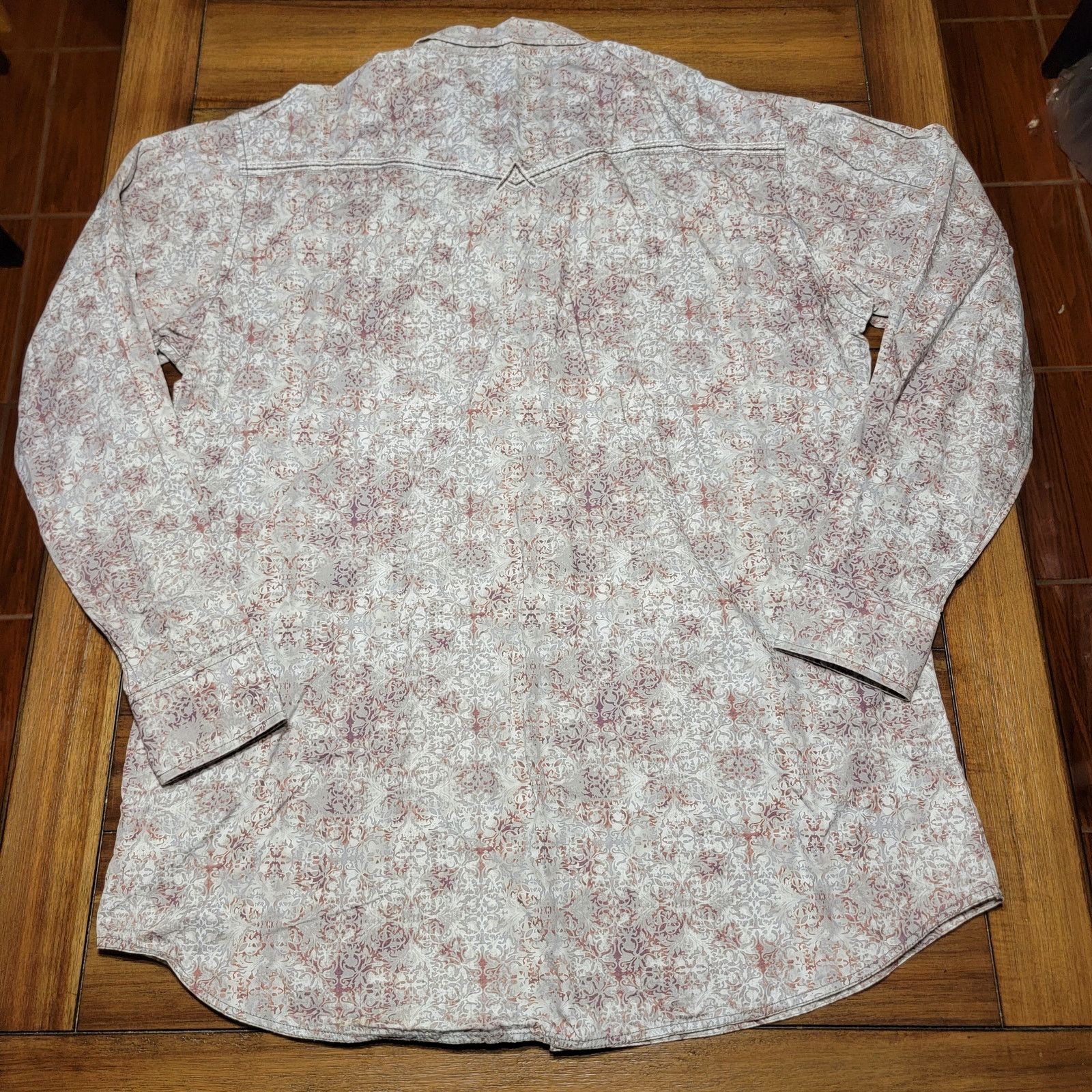 Wrangler Rock 47 LS Pearl Snap Grey Western Shirt - Size 3XT Size US XXL / EU 58 / 5 - 4 Thumbnail