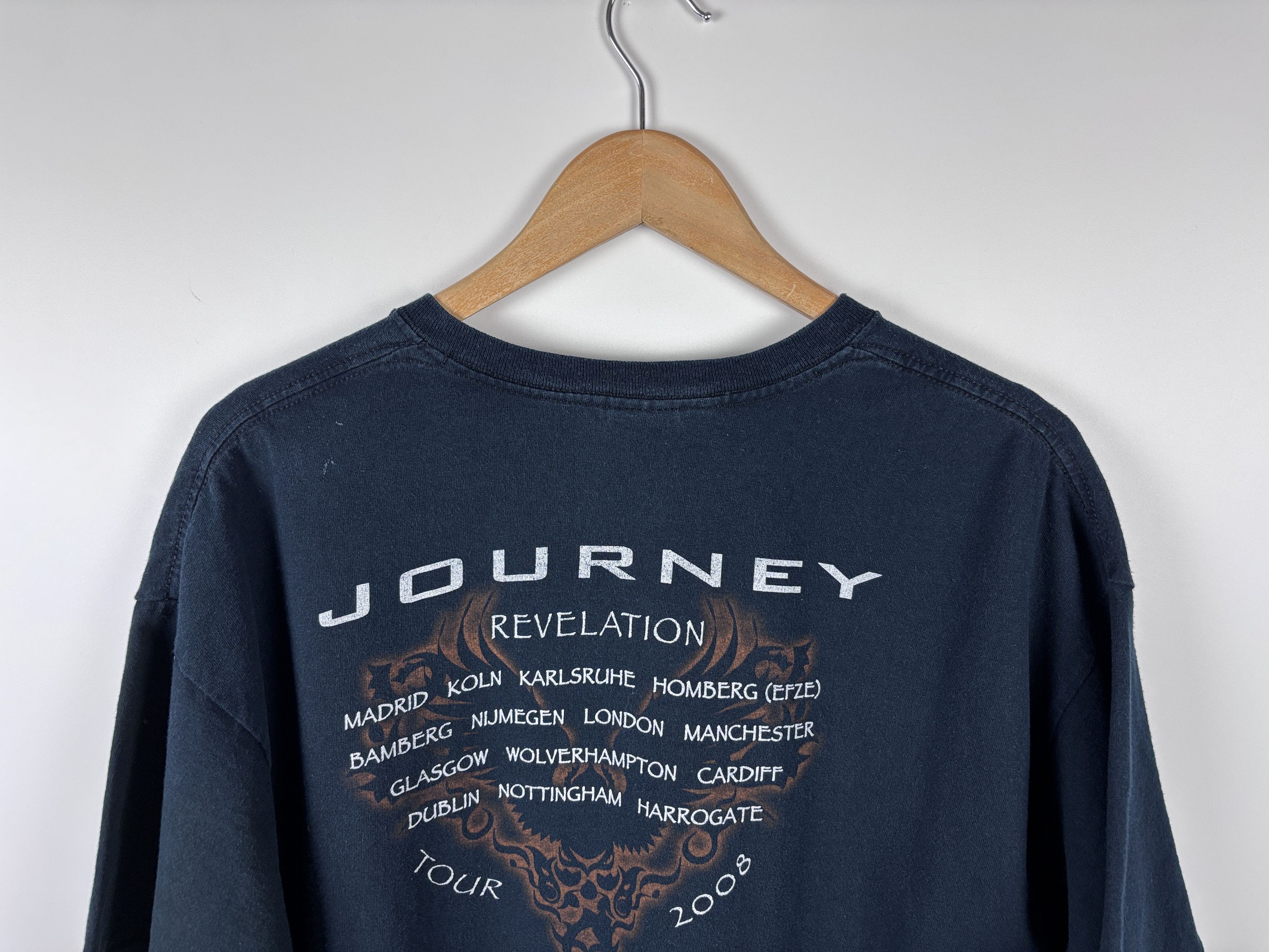 Band Tees Mens Journey 2008 Revelation Tour T-Shirt Navy Blue Size XL Size US XL / EU 56 / 4 - 5 Thumbnail