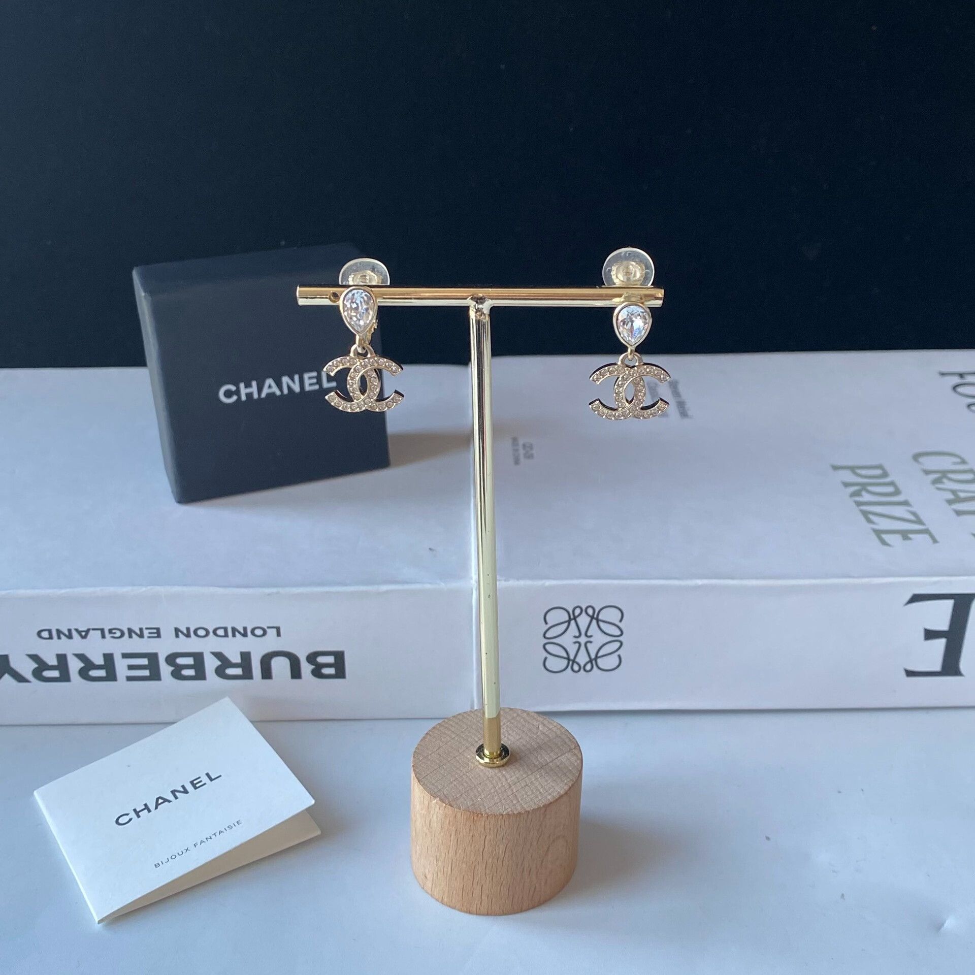 Chanel Chanel 25A Double C Pendant Earrings Size ONE SIZE - 1 Thumbnail