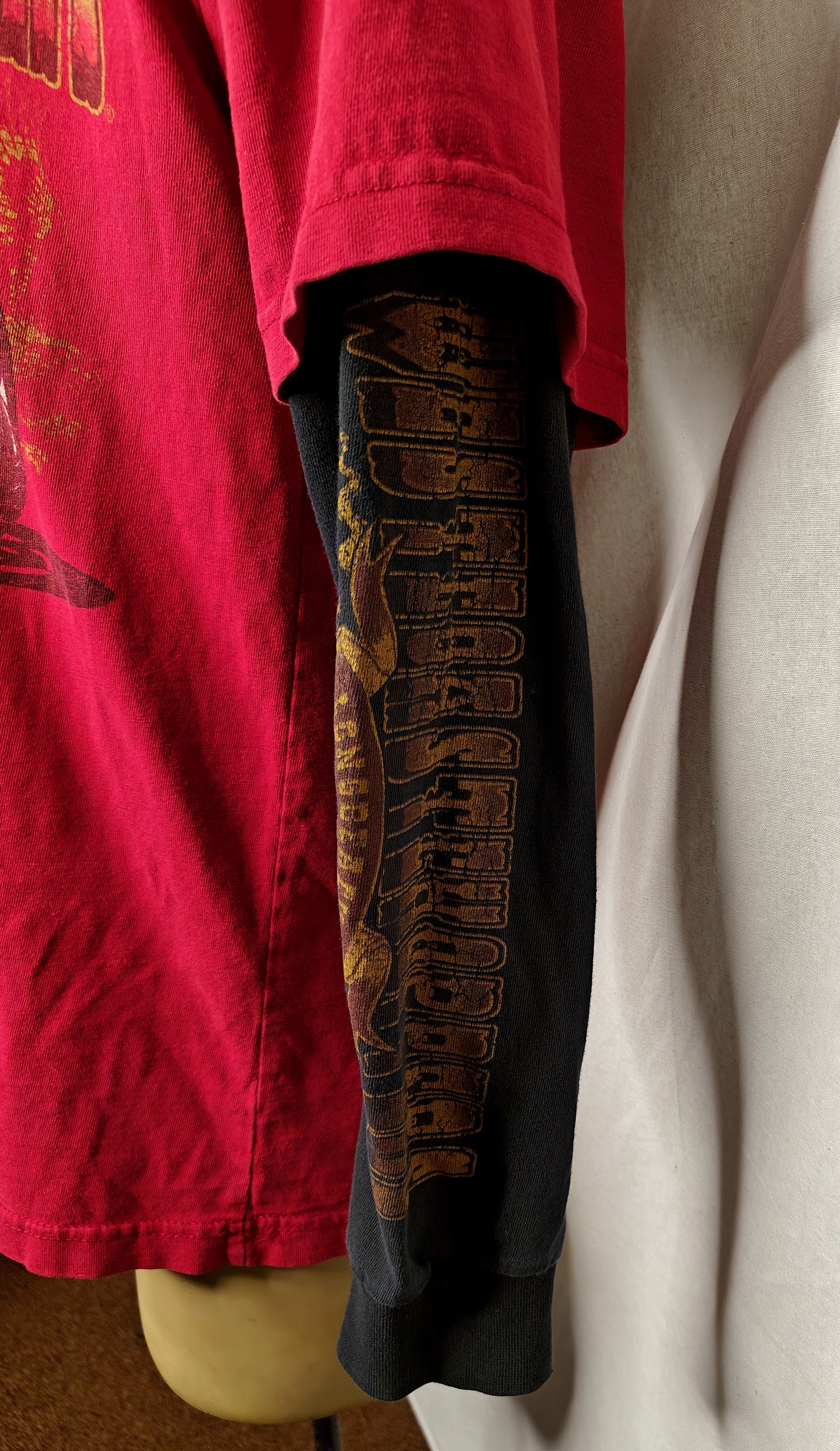 Vintage × West Coast Choppers Vtg Y2K West Coast Choppers Jesse Who red l/s biker t-shirt Size US M / EU 48-50 / 2 - 3 Thumbnail