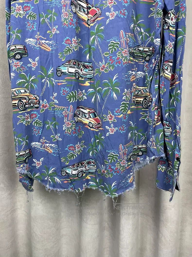 Saint Laurent Paris Saint Laurent Paris Hawaiian Wave Little Car Destroyed Fri Size US XXS / EU 40 - 4 Thumbnail