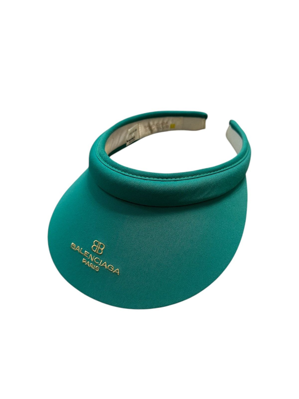 Balenciaga 1990 - Balenciaga BB Logo Visor Hats (Turquoise) Size ONE SIZE - 2 Thumbnail