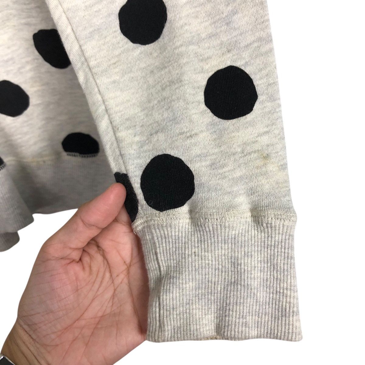 Japanese Brand BEAMS HEART Polka Dot Crewneck Sweatshirt Issey Miyake Size US M / EU 48-50 / 2 - 12 Thumbnail