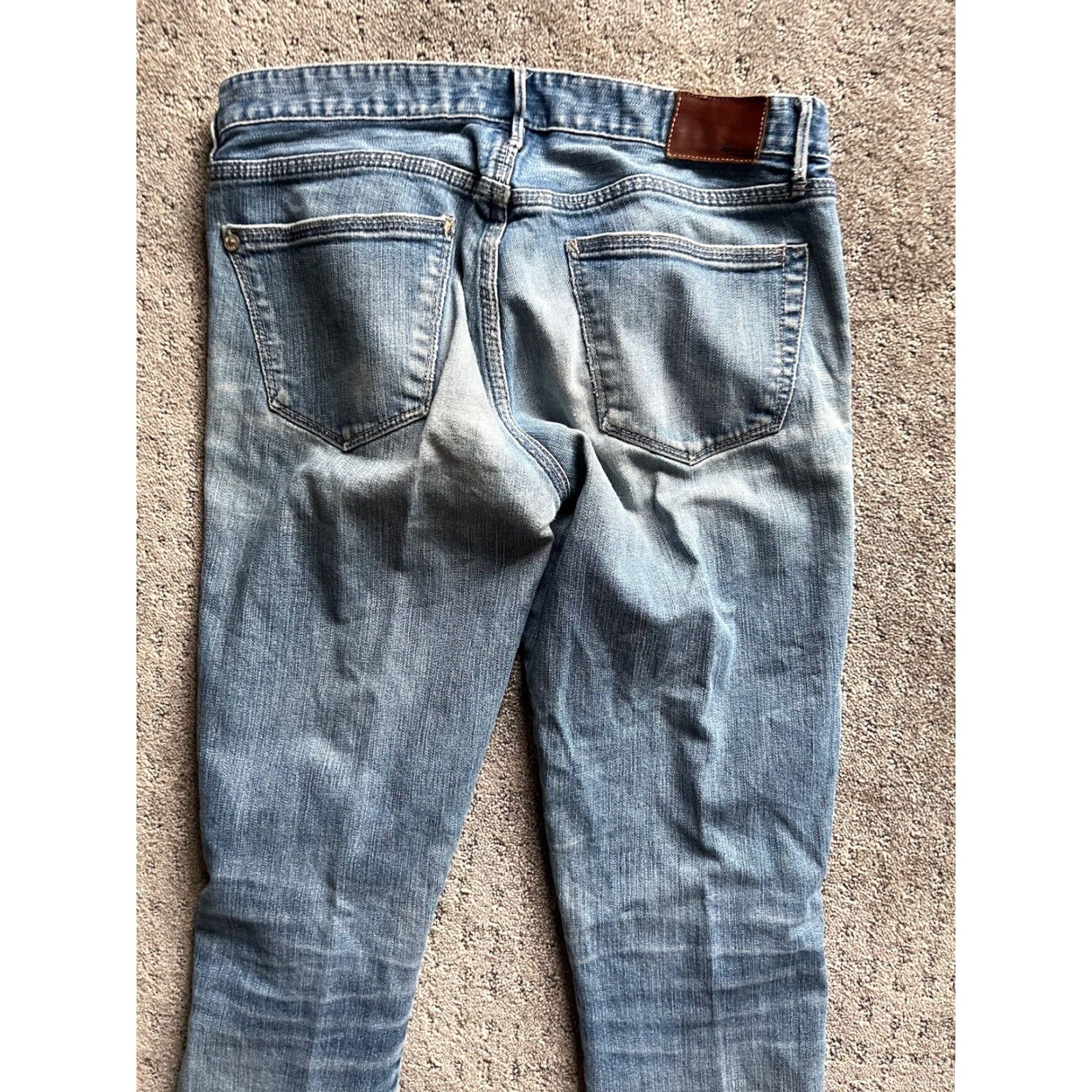 Madewell Madewell Skinny Jeans Womens Size 26 x 29 Low Rise Dark Wash Raw Hem Denim Size 26" / US 2 / IT 38 - 4 Thumbnail