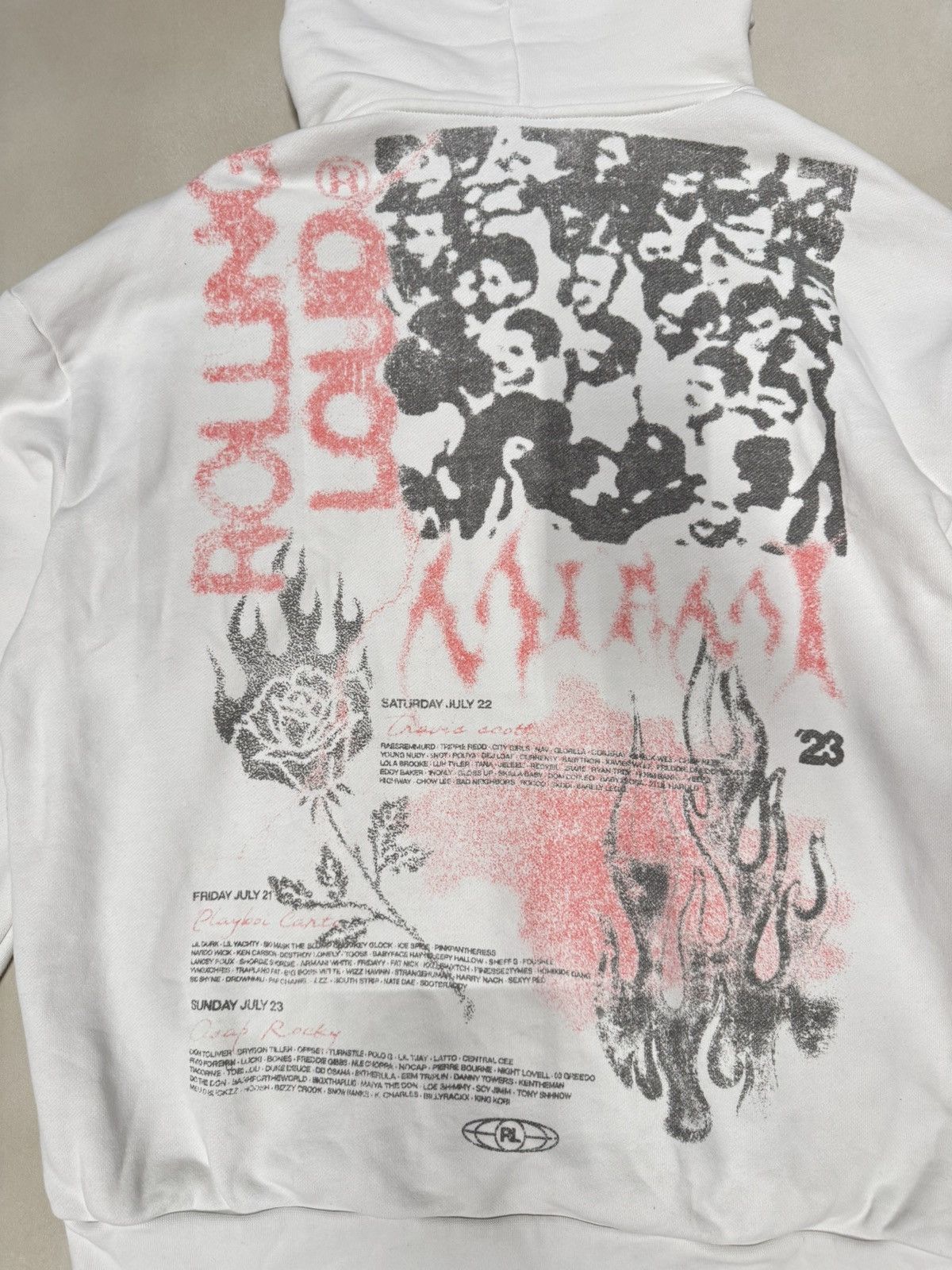 Rolling Loud 2023 Rolling Loud Hoodie Excellent condition Large White/Red Size US L / EU 52-54 / 3 - 3 Thumbnail