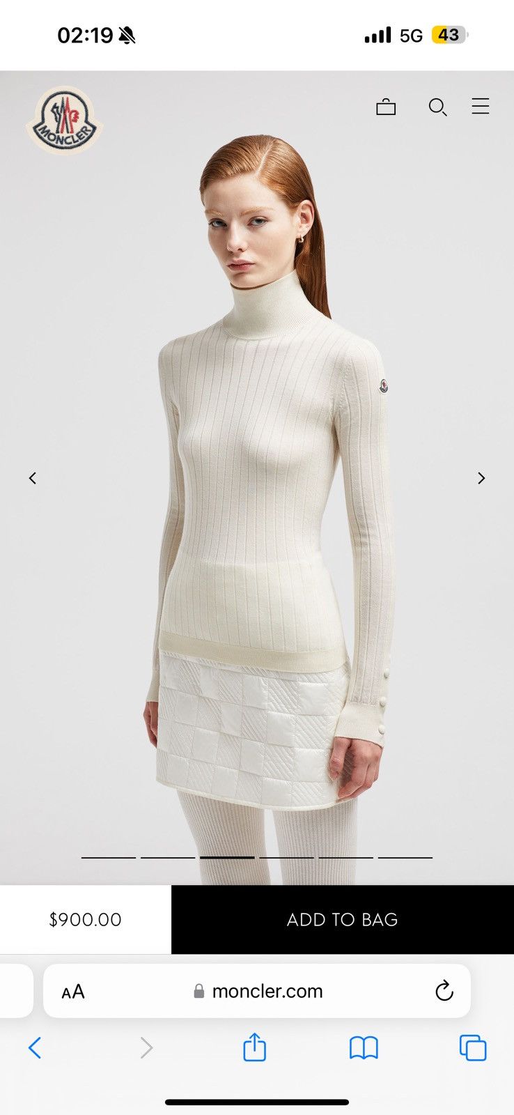 Moncler Moncler Turtleneck Sweater NEW 900$ Size S / US 4 / IT 40 - 3 Thumbnail
