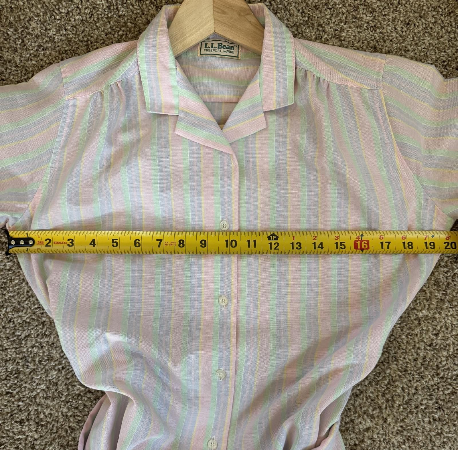 L.L. Bean Vintage 1970’s L.L. Bean Pastel Striped Button-Up Shirt Dres Size ONE SIZE - 7 Thumbnail