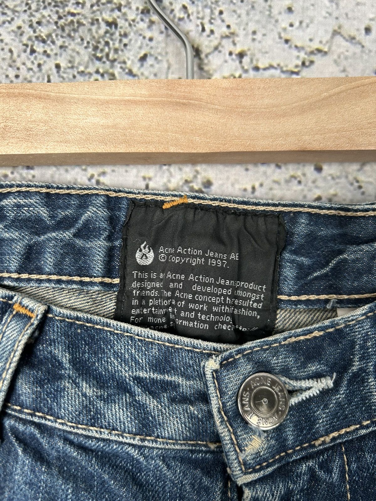 Acne Studios Vintage Acne Action Jeans Hug Lost&Found Designer Grunge Size US 27 - 6 Thumbnail