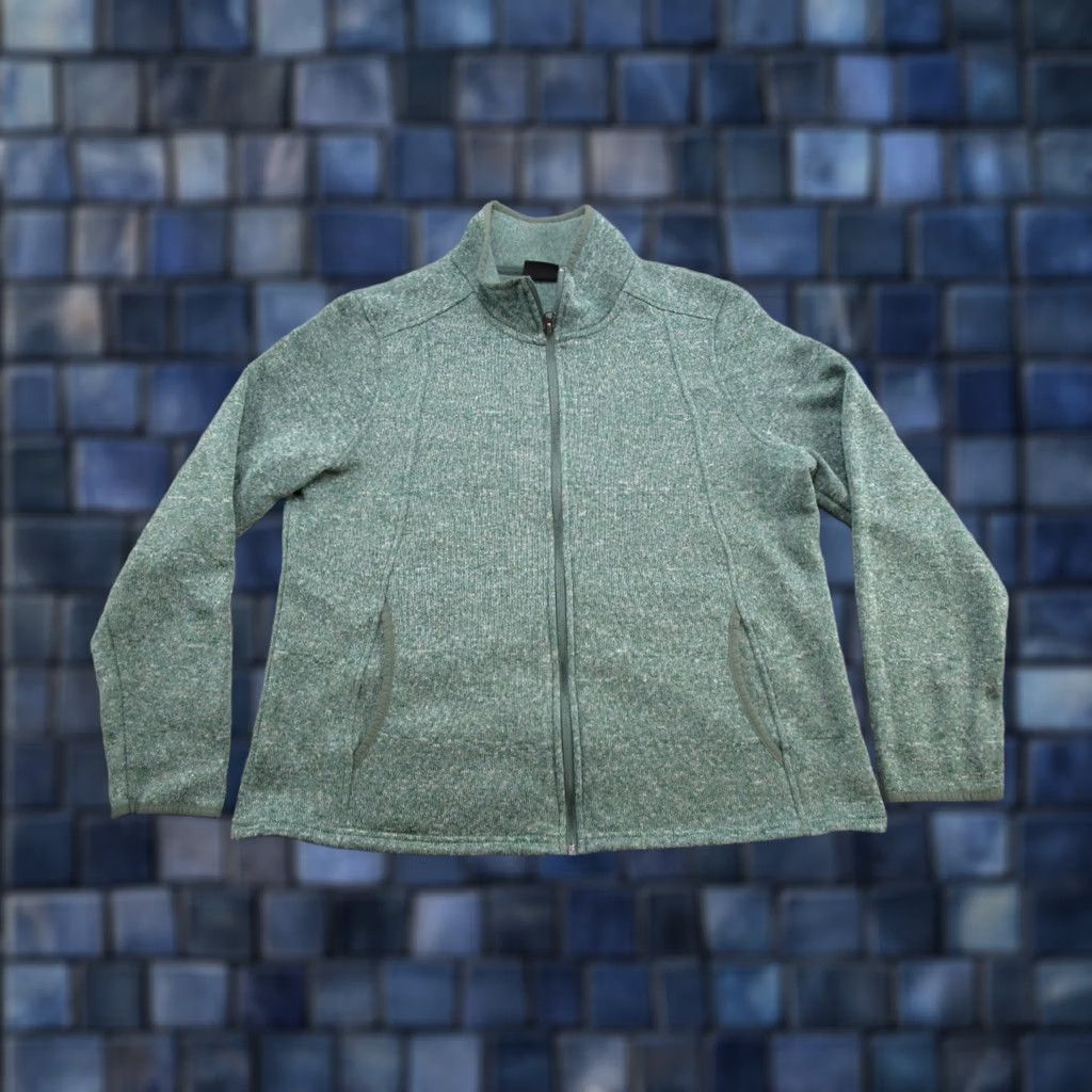 Eddie Bauer Eddie Bauer Womens Heather Green Full Zip Lightweight Jacket - XL Outdoors - Casual Travel Size XL / US 12-14 / IT 48-50 - 1 Thumbnail