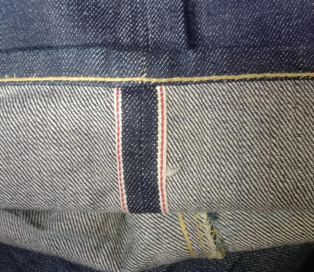 Japanese Brand P14 SUBCIETY SMOKING SKULL LIFE IS SHORTJAPAN SELVEDGE JEANS Size US 35 - 11 Thumbnail