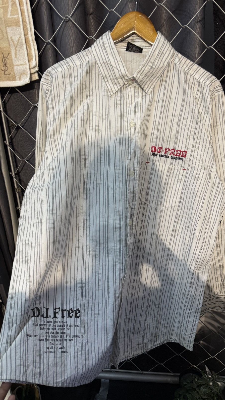 Vintage Y2K D.J FREE DRAGON AOP SHIRT Size US L / EU 52-54 / 3 - 4 Thumbnail