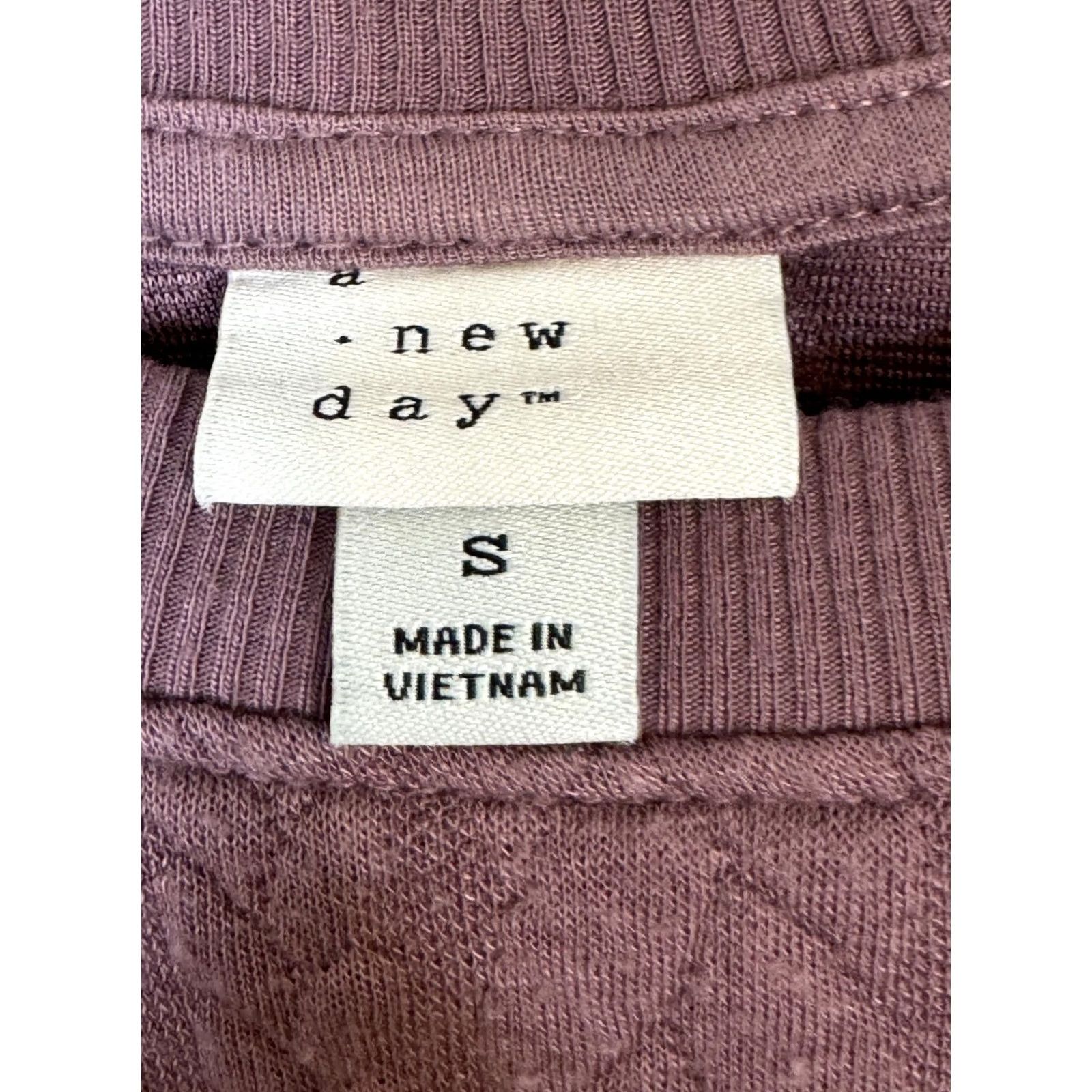 Vintage A New Day Womens Sweater Crew Neck Long Sleeve Waist Length S Mauve Pullover Size S / US 4 / IT 40 - 5 Thumbnail