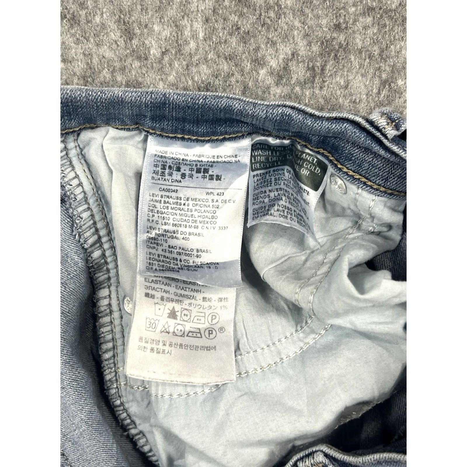 Levi's Levi's 505 Straight Fit Women's Jeans Blue Stretch Medium Wash Denim Size 14 Size 36" / US 14 / IT 50 - 7 Thumbnail