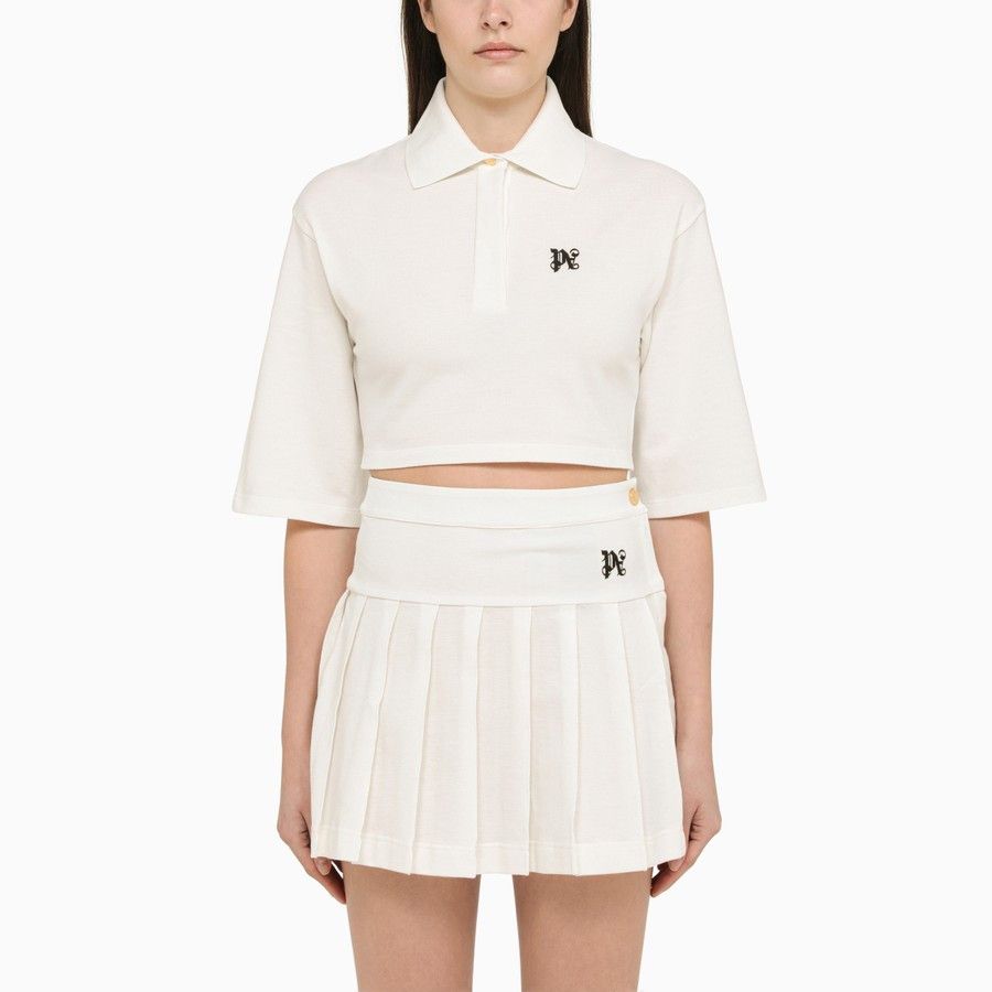 Palm Angels o1d2blof0924 Polos Shirt with Logo In White Size M / US 6-8 / IT 42-44 - 1 Thumbnail