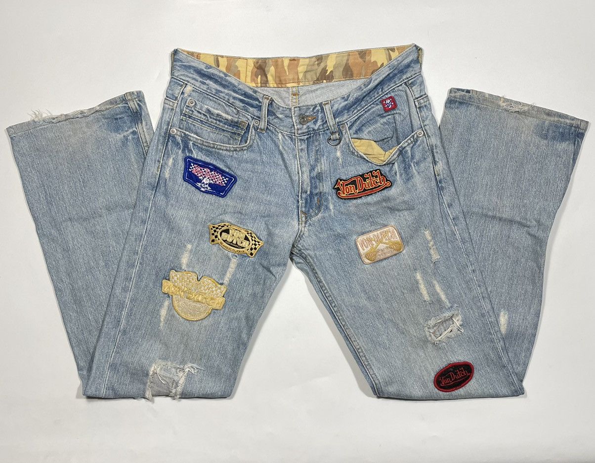 Von Dutch Vintage Von dutch patch y2k 2000 multi logo wide straight Size US 30 / EU 46 - 4 Thumbnail
