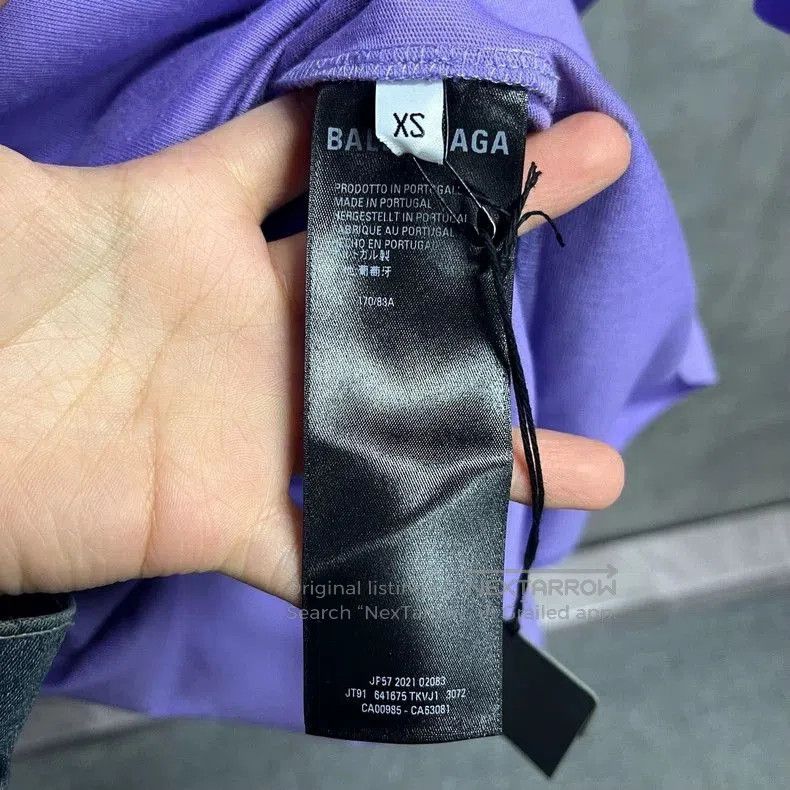 Balenciaga Balenciaga Purple Logo Print Short Sleeve T-shirt. Size US XXS / EU 40 - 4 Thumbnail