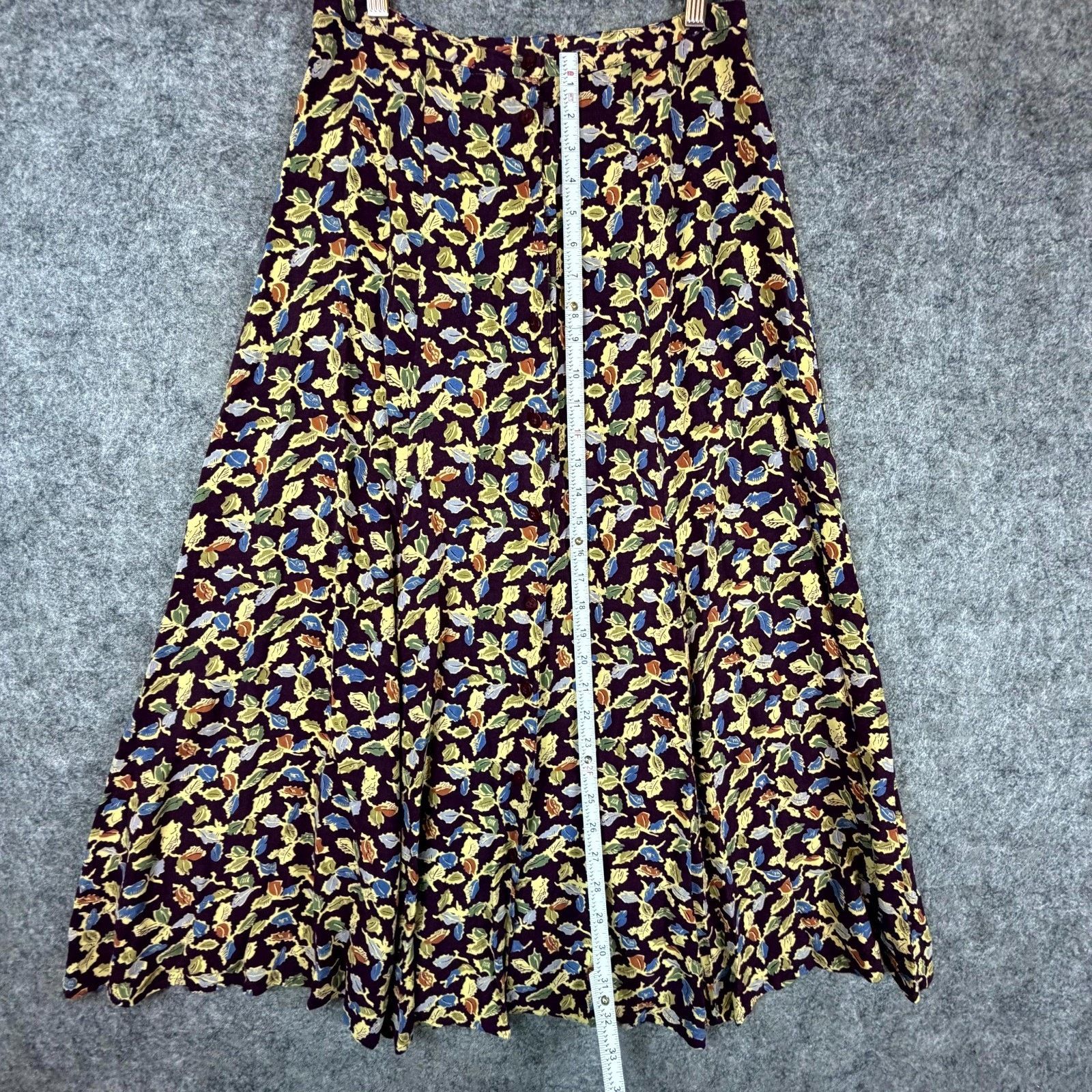 Eddie Bauer Vintage 90s Eddie Bauer Skirt Womens 12 Autumn Dark Romantic Size 34" / US 12 / IT 48 - 5 Thumbnail