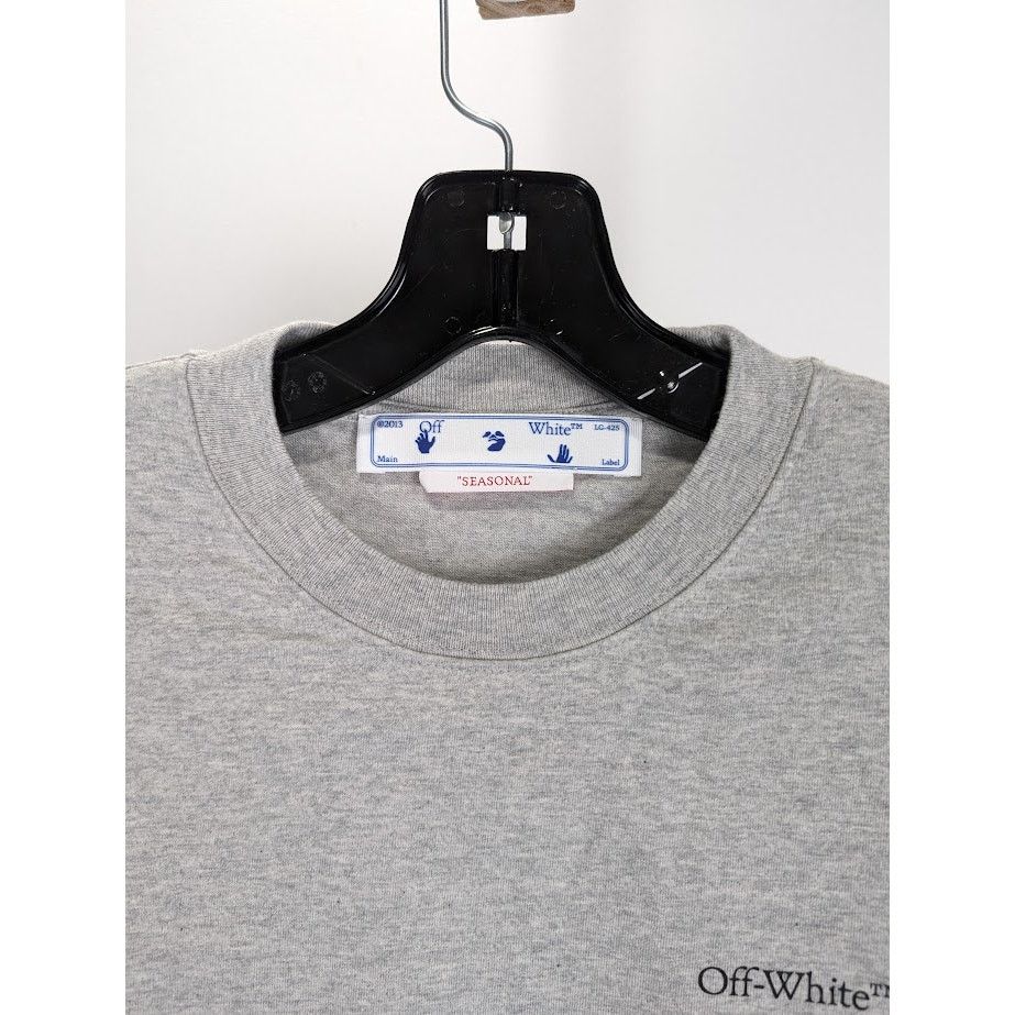 Off-White o1rshd1 Q:2 / DUP /Jumbo Arrow Double L/S Tee Shirt in Grey Size US XL / EU 56 / 4 - 3 Thumbnail