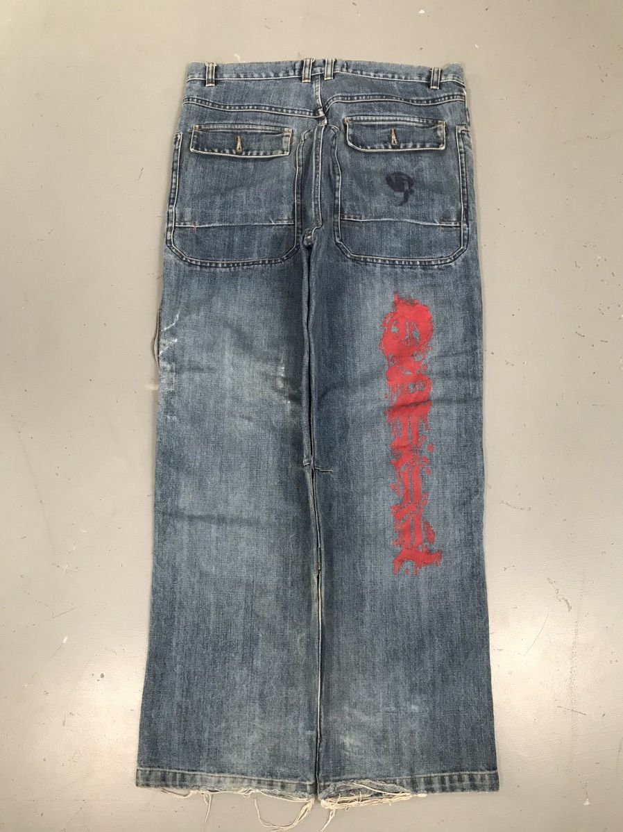 JNCO × Vintage Vintage spot gang denim Size US 37 - 2 Thumbnail
