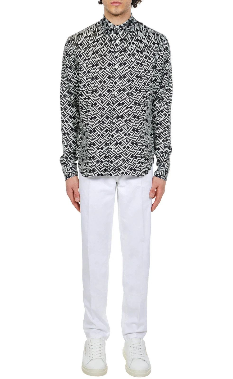 Palm Angels o1y0325 Patterned Shirt in Black/White Size US S / EU 44-46 / 1 - 5 Thumbnail