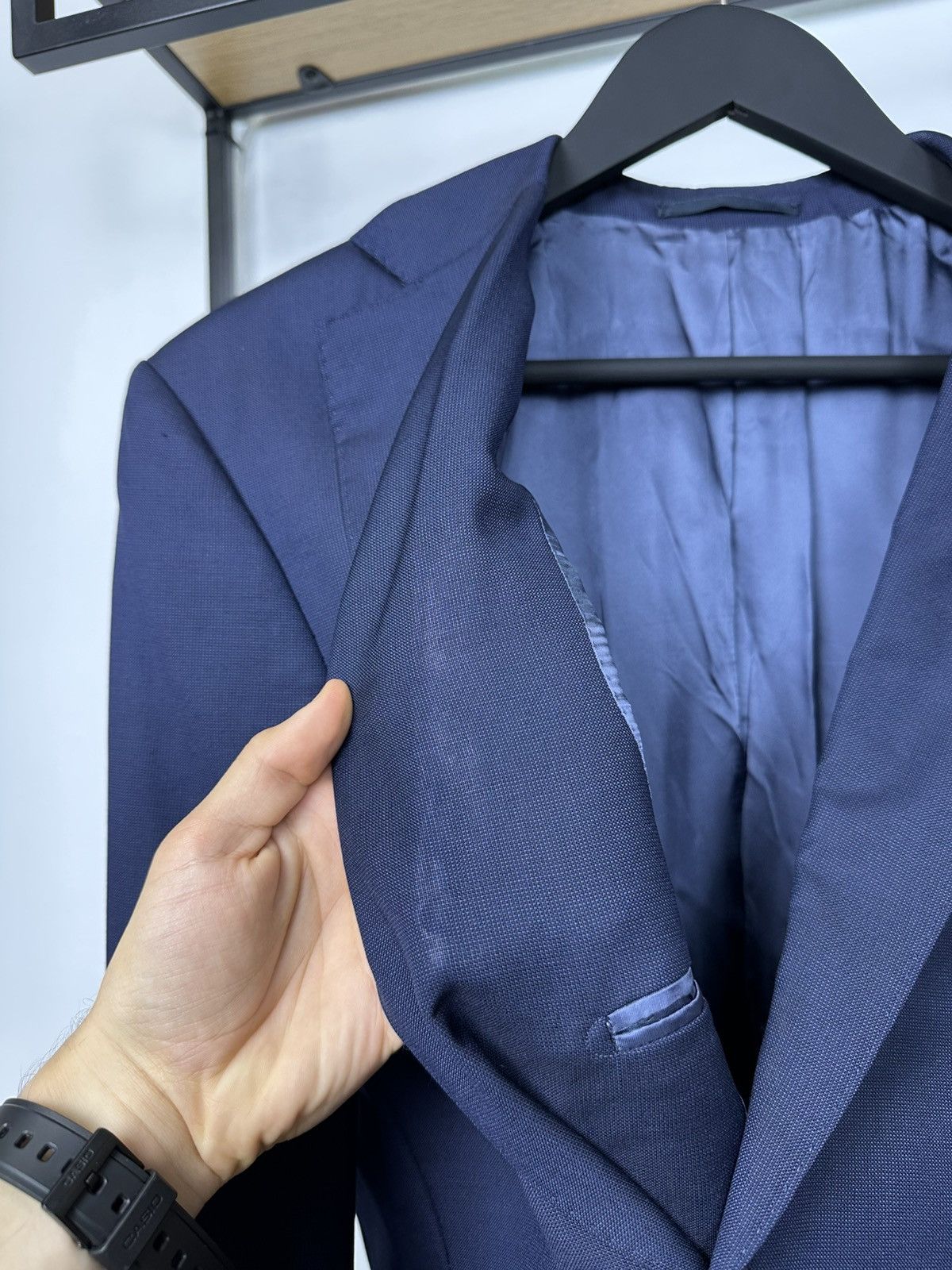 Suitsupply Suitsupply Napoli Navy Blue Blazer 48 size Jacket Men’s Size 48R - 18 Thumbnail
