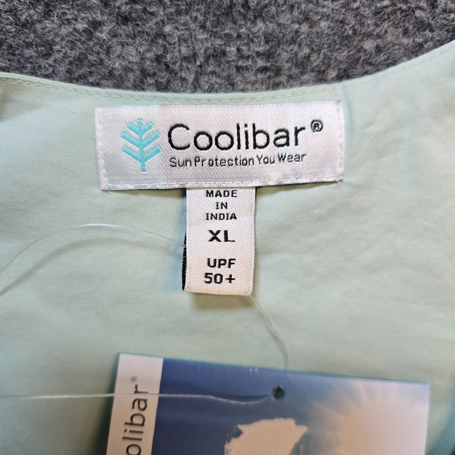 Vintage Coolibar Dress Womens XL Green Wrap Sunny Isles Short Sleeve UPF Casual Dress Shirt Size 40" / US 18 - 5 Thumbnail