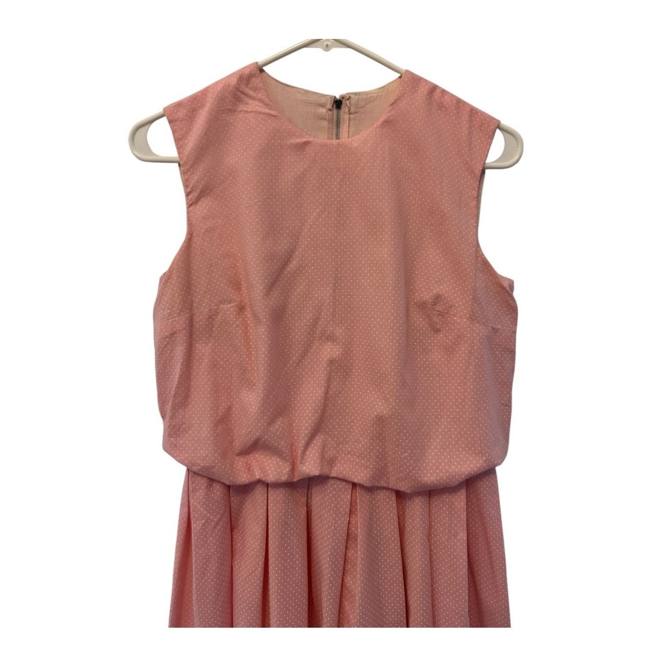 Vintage Vintage OOAK pink & white polka dot bubble hem dress medium Size M / US 6-8 / IT 42-44 - 4 Thumbnail