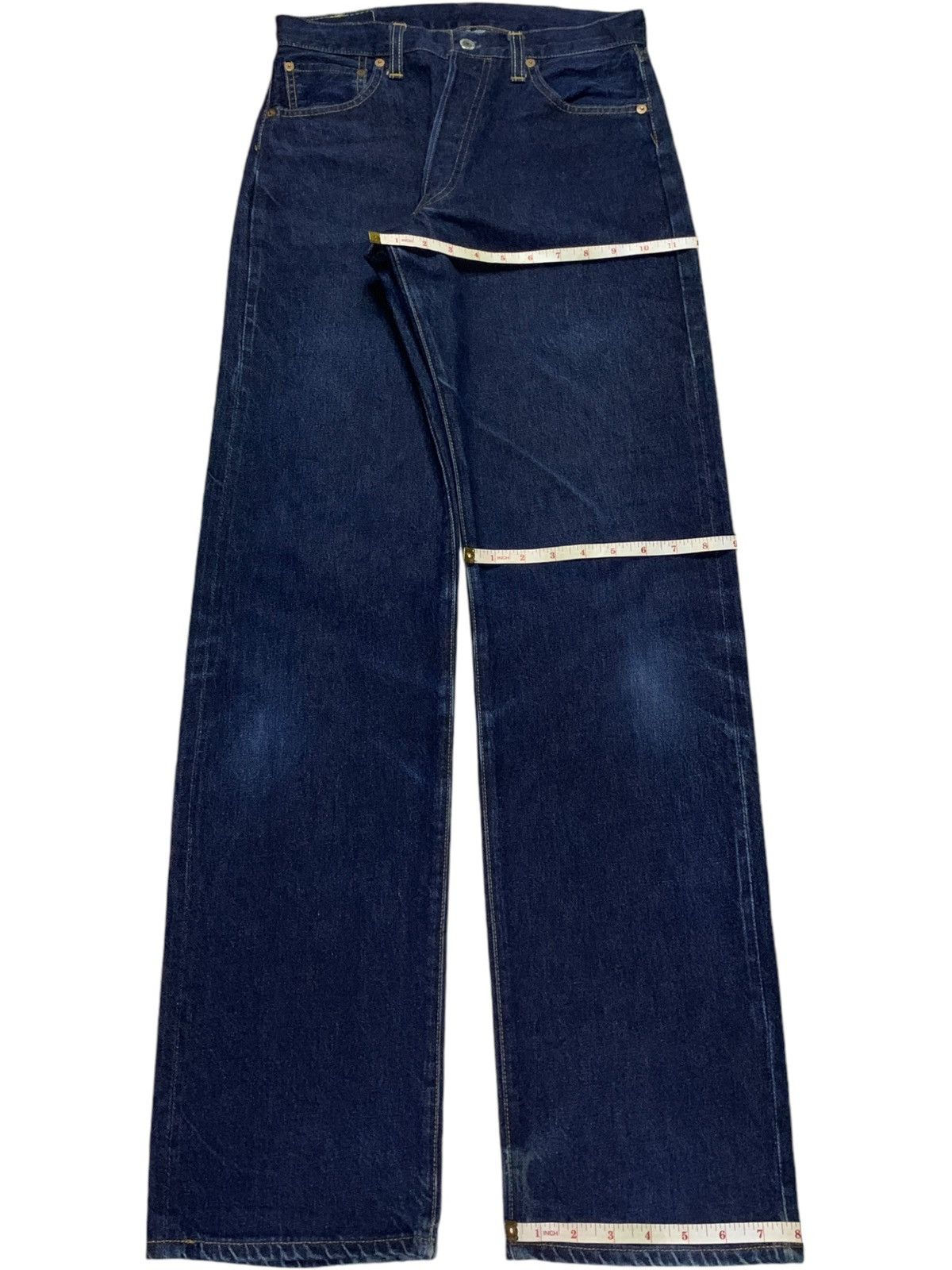 Levi's Vintage 90s Levis 501XX Big E Selvedge Raw Denim Button 555 Size US 29 - 16 Thumbnail