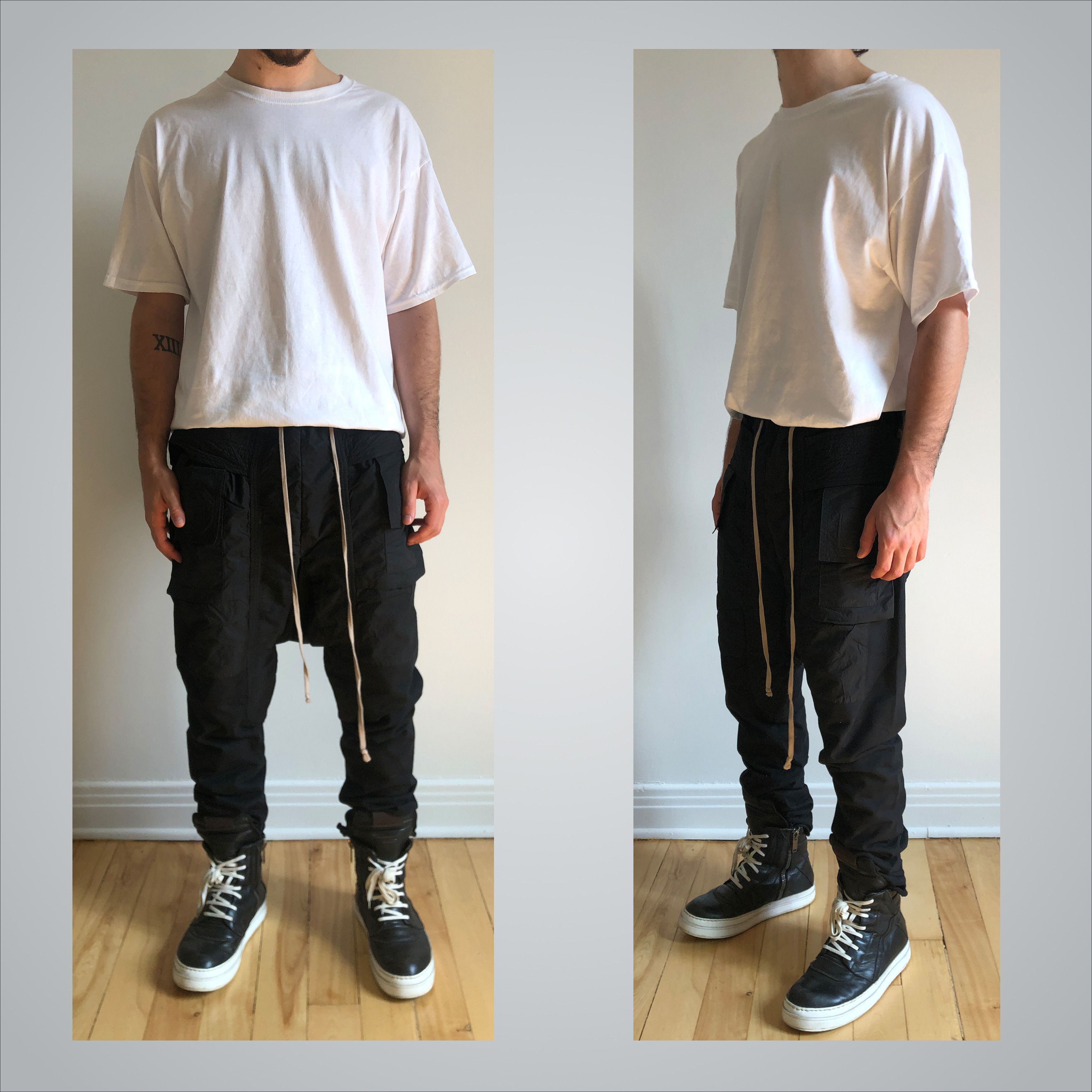 Rick Owens × Rick Owens Drkshdw Rick Owens OG Creatch Cargo (2007-10) Size US 30 / EU 46 - 4 Thumbnail