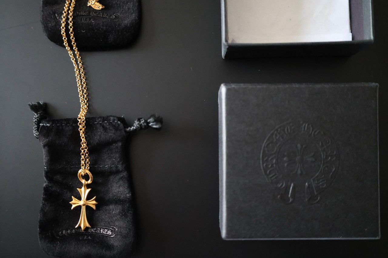 Chrome Hearts Iconic 22KT Tiny CH Cross and Roll Chain Size ONE SIZE - 2 Thumbnail