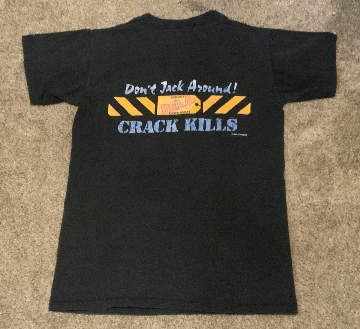 Vintage Vintage Jack Horner Crack Kills Don't Jack Around T Shirt S Size US S / EU 44-46 / 1 - 6 Thumbnail