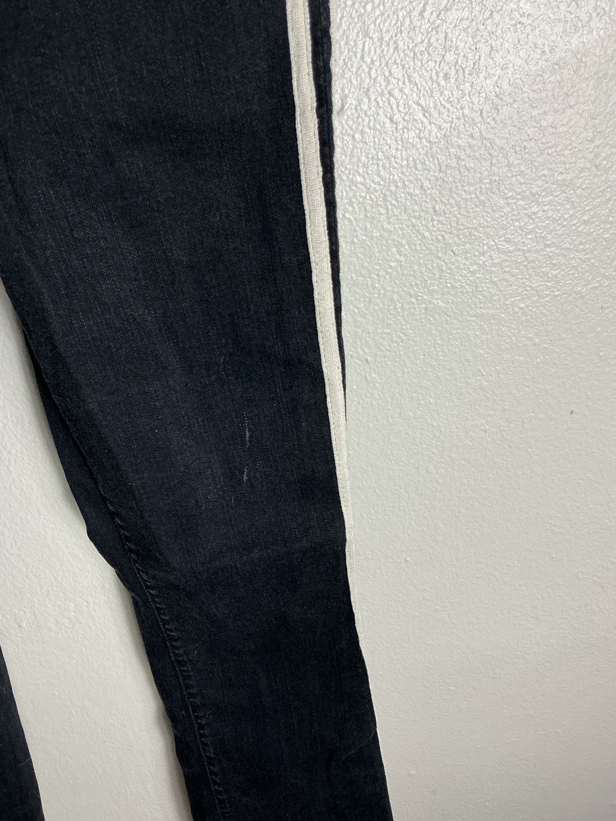MOTHER Mother The Insider High-Rise Crop Racer Stripe Jean Black 25 Size 25" / US 0 / IT 36 - 2 Thumbnail