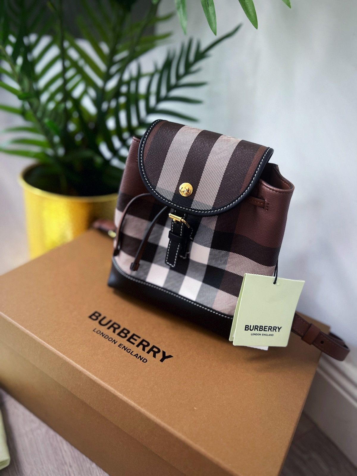 Burberry BURBERRY Micro checked canvas backpack Size ONE SIZE - 1 Thumbnail
