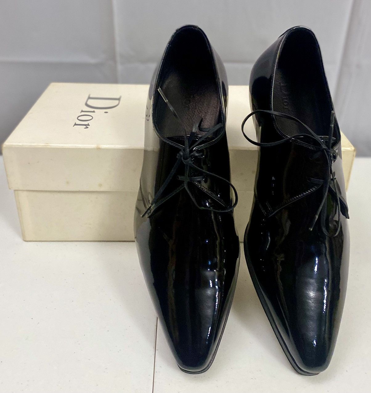 Dior Dior 🇮🇹 Black Patent Calfskin Derby Défilé Show Derby 9 New Size US 9 / EU 42 - 5 Thumbnail
