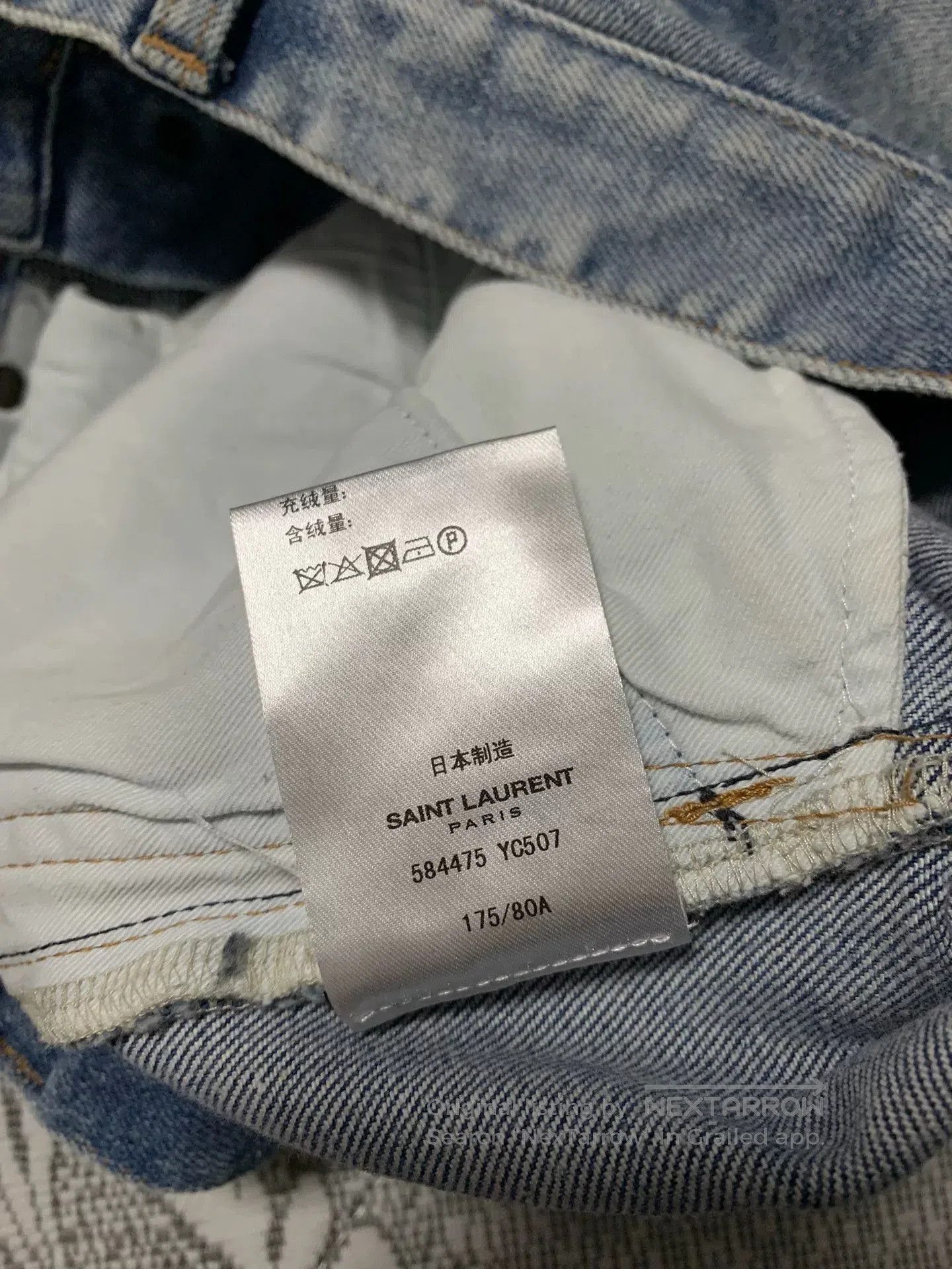 Saint Laurent Paris Saint Laurent SLP Washed Distressed Jeans. Size US 31 - 4 Thumbnail