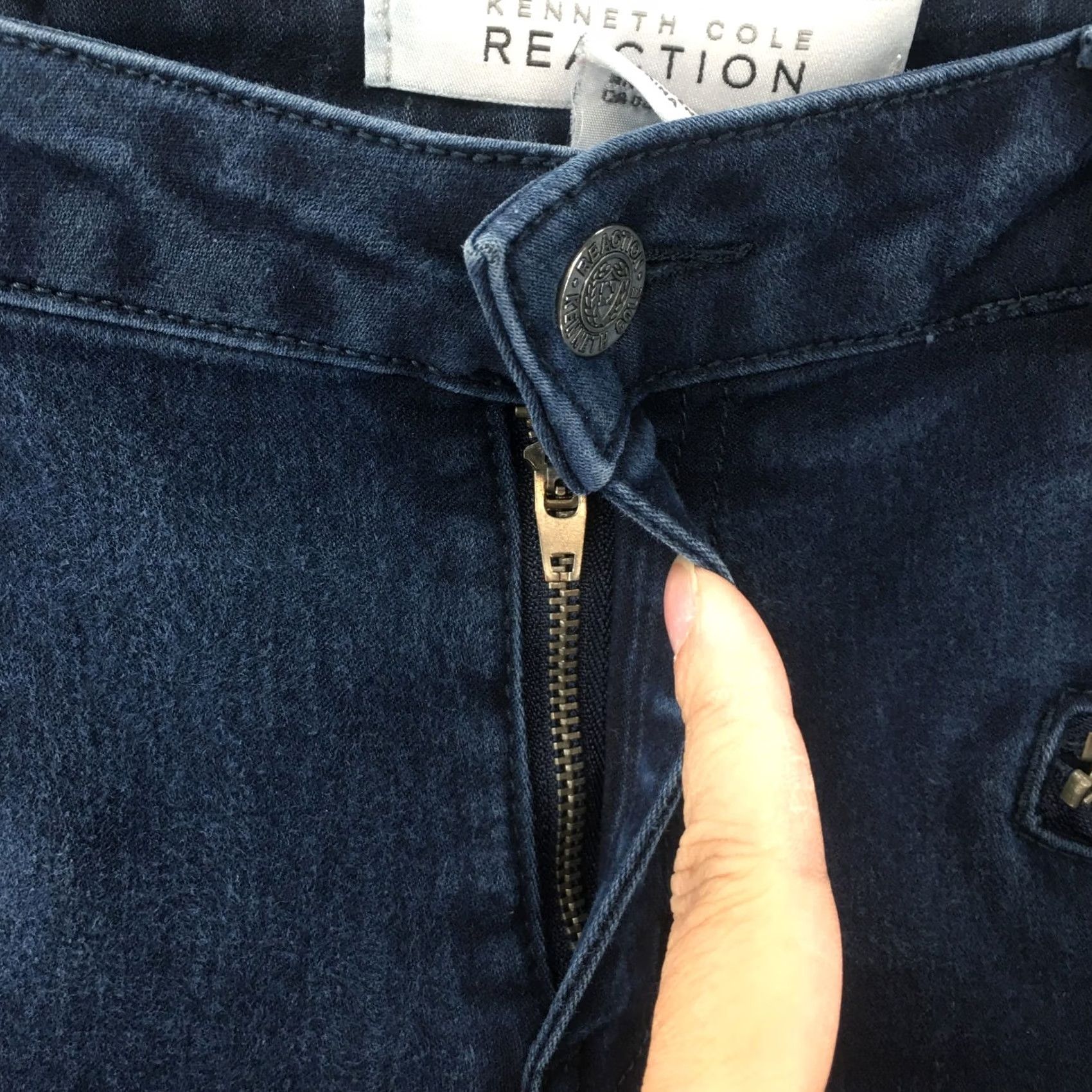 Kenneth Cole Kenneth Cole Reaction Jegging Womens 6 Blue Dark Wash Denim Mid Rise Zip Fly Jeans XS-? Size 28" / US 6 / IT 42 - 4 Thumbnail