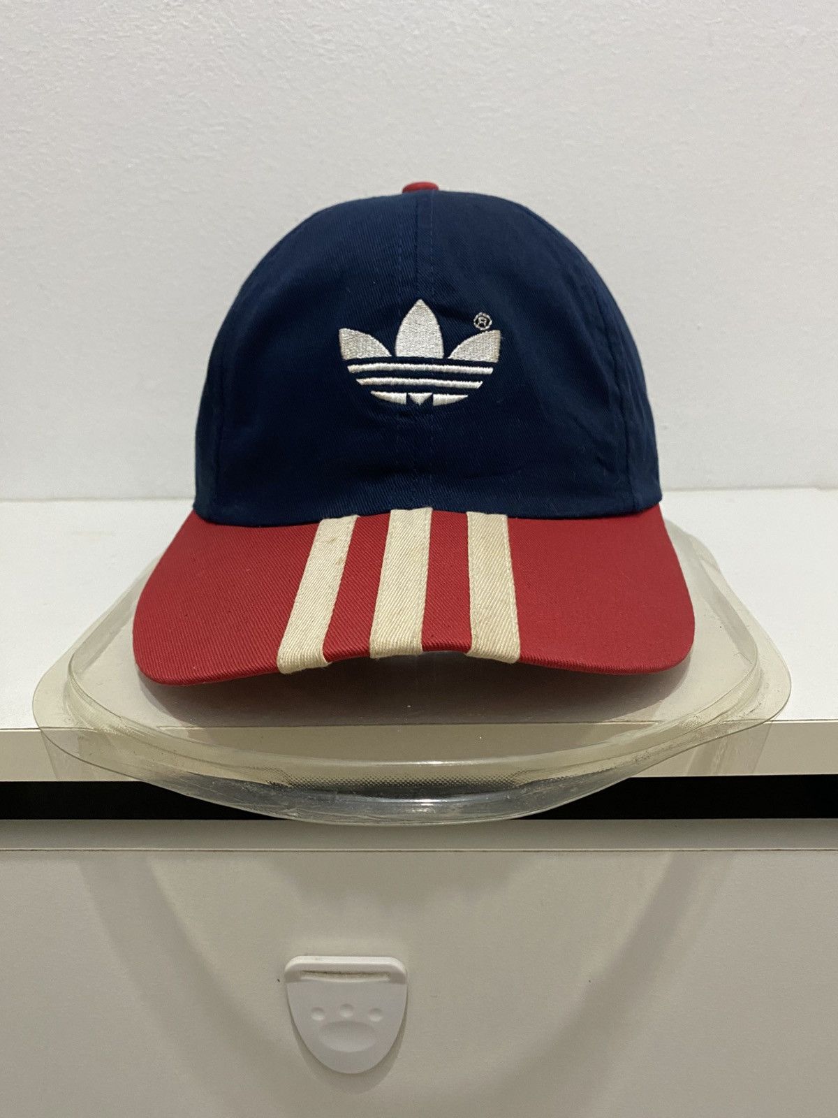 Adidas Vintage 90s Adidas Trefoil Three Stripe Hats SnapBack Size ONE SIZE - 1 Thumbnail
