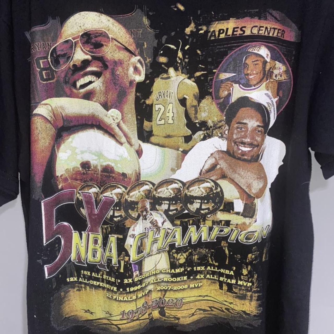 Vintage Kobe Bryant LA Lakers rap style nba tee Los Angelas Lakers Size US XL / EU 56 / 4 - 2 Thumbnail